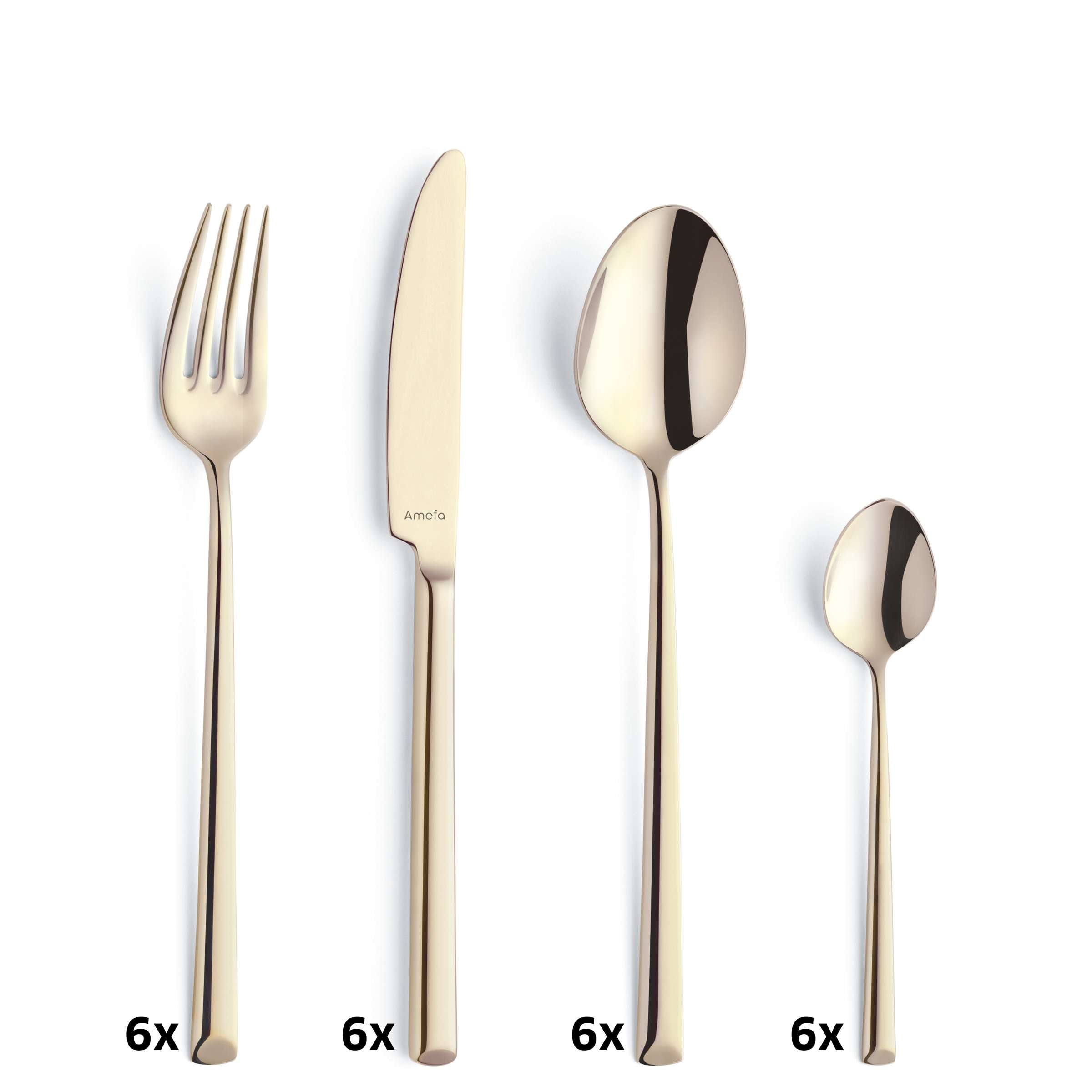 METROPOLE Besteckset 24-teilig PVD champagner