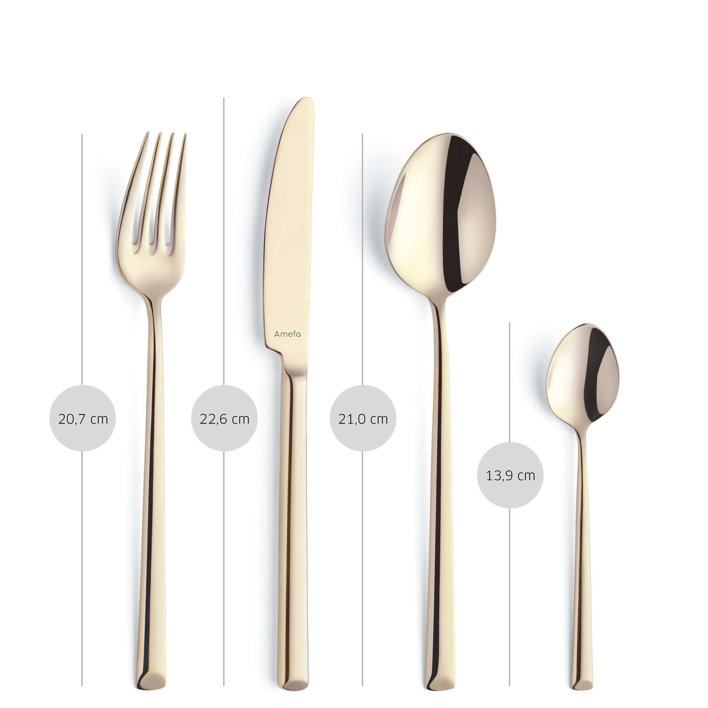 METROPOLE Besteckset 24-teilig PVD champagner