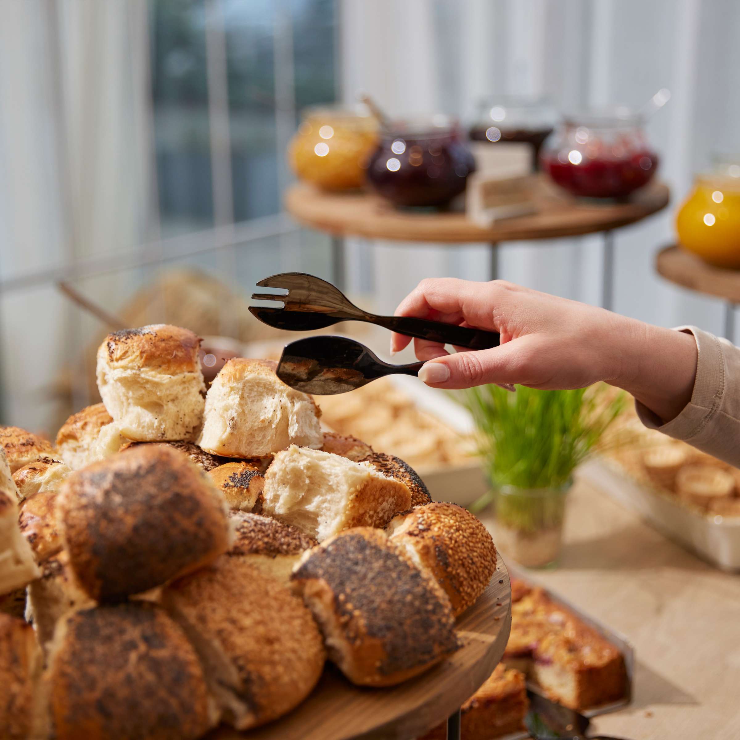 BUFFET Salatgabel lang PVD schwarz