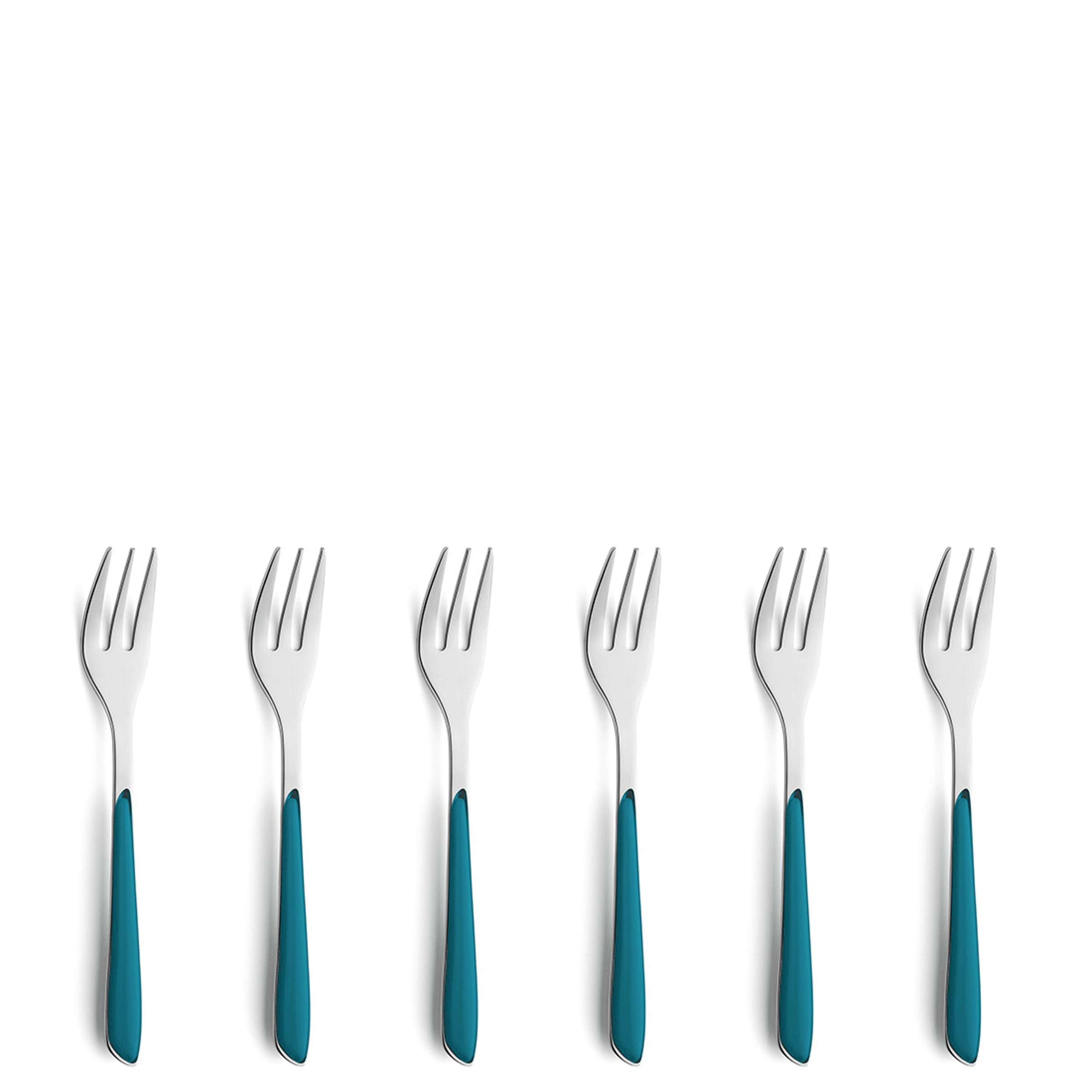 PRISMA Kuchengabel Set 6-teilig petrol