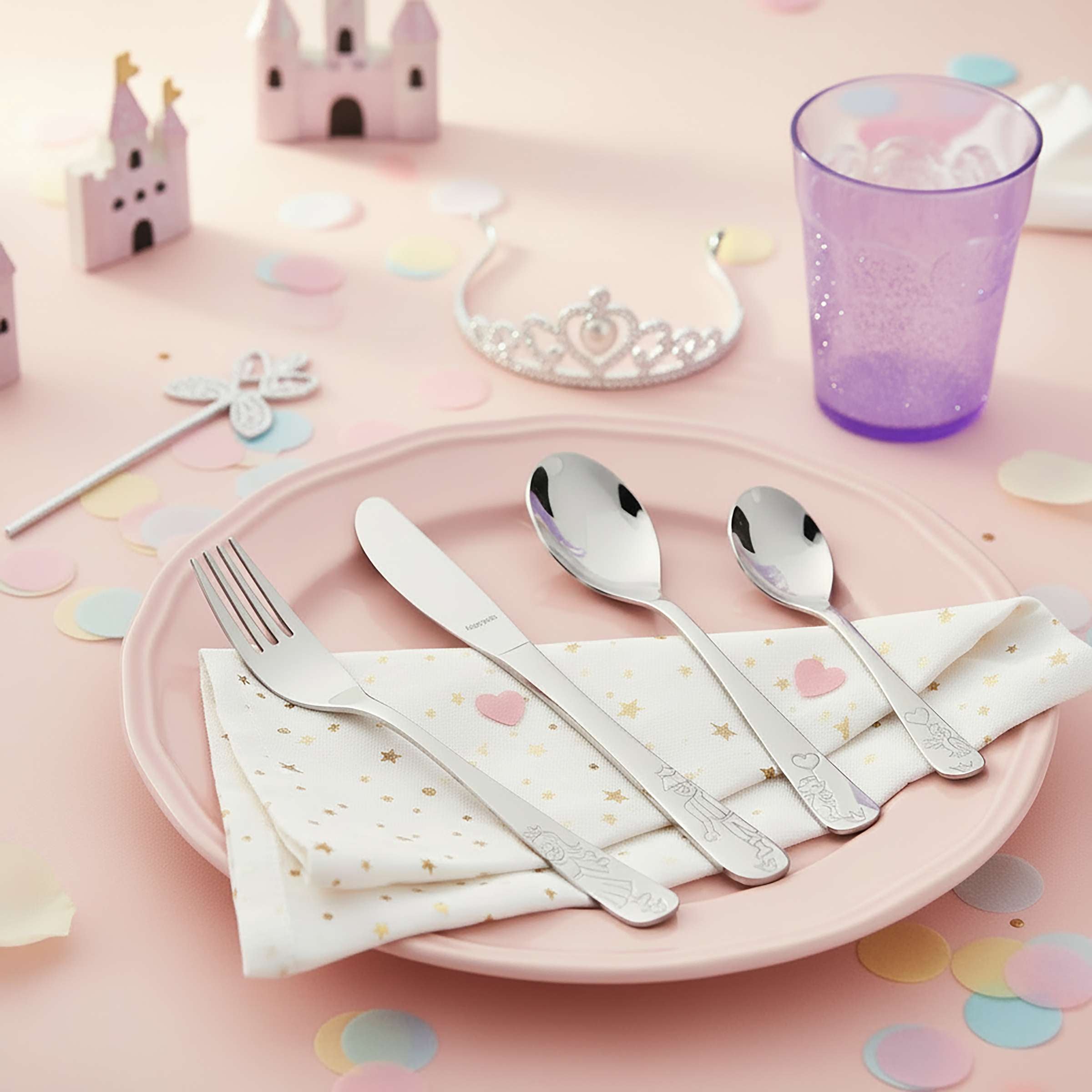 PRINZESSIN Kinderbesteck Set 4-teilig