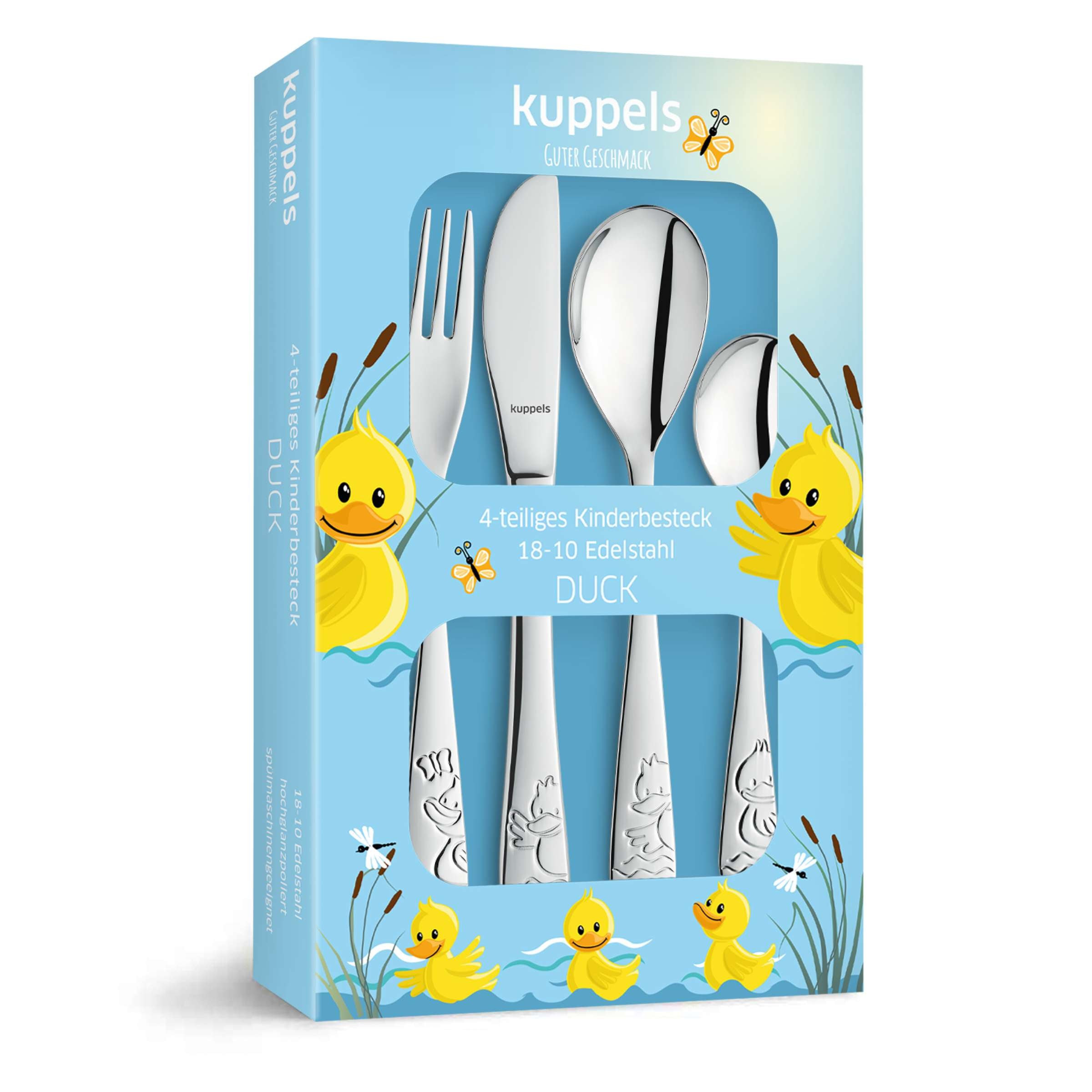 DUCK Kinderbesteck Set 4-teilig