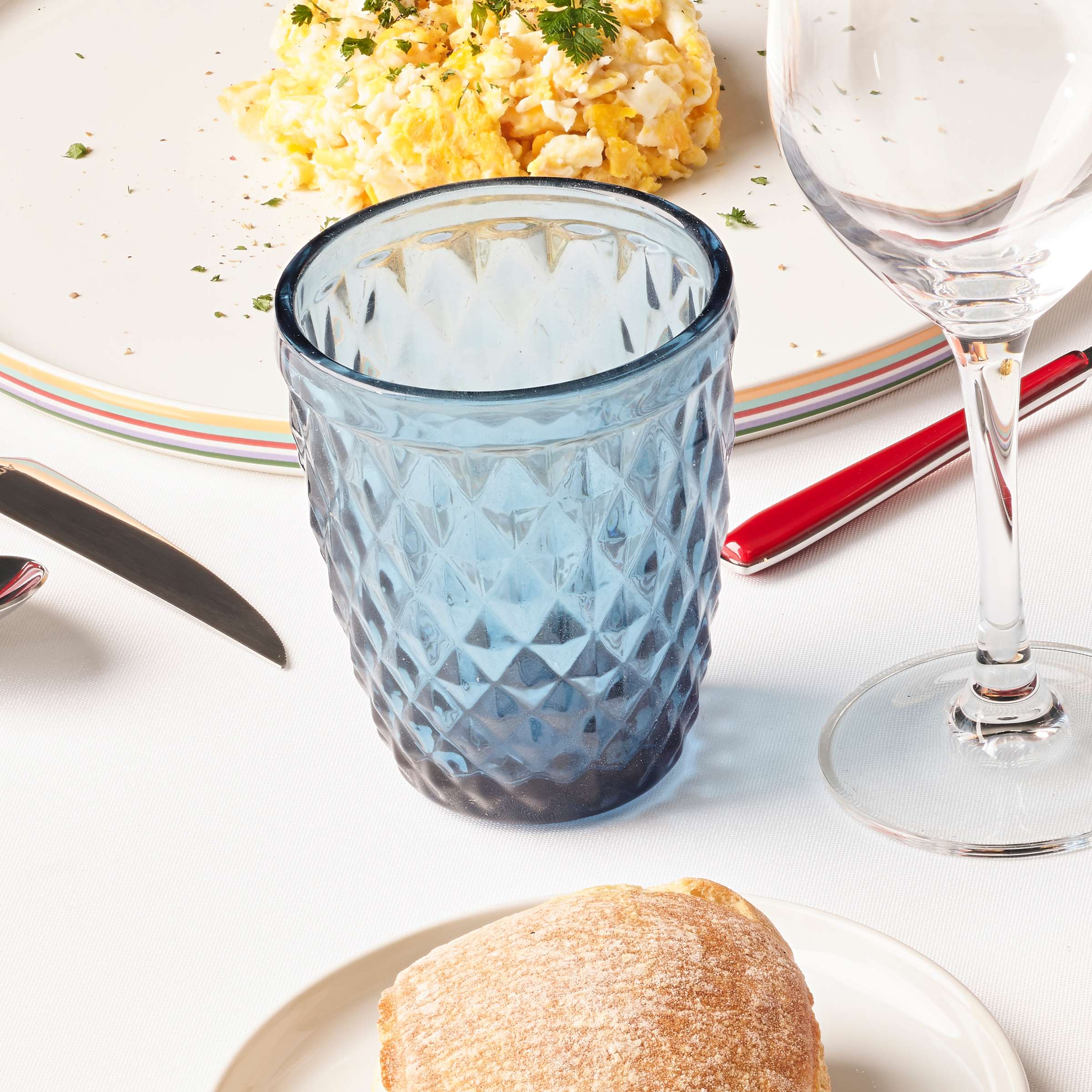 DIAMOND Trinkglas blau