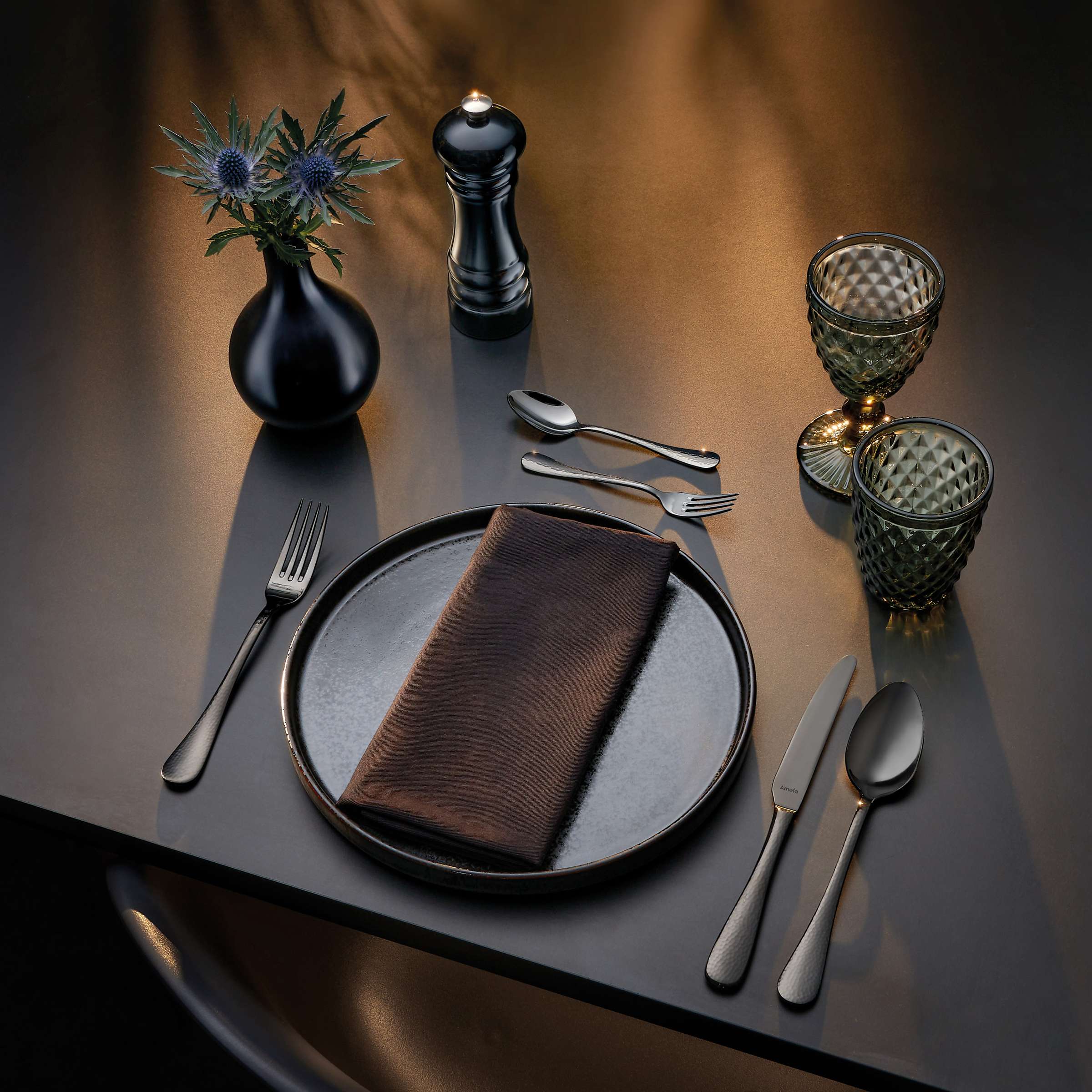 SIERRA Besteckset 30-teilig PVD schwarz