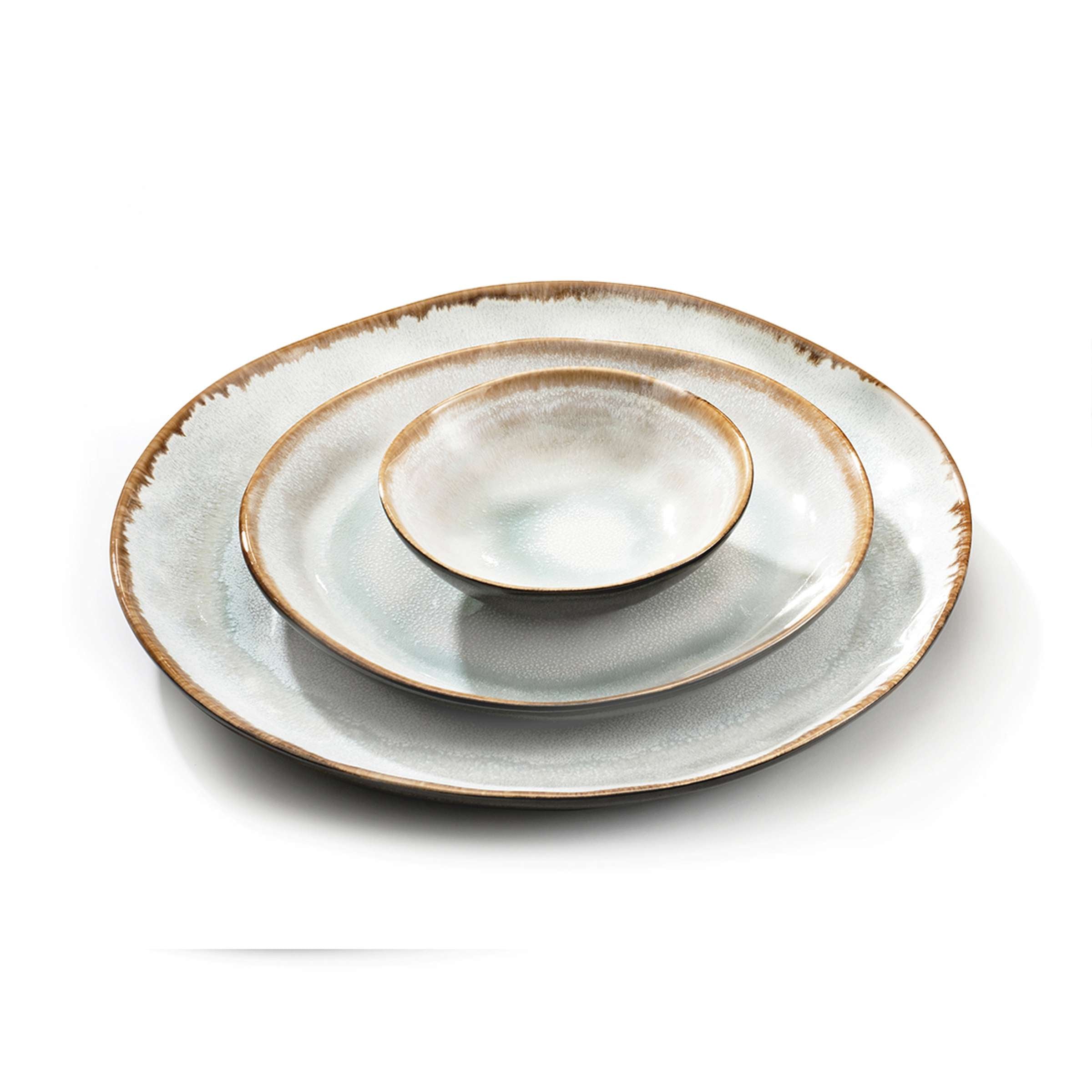 SHADOW AQUA Servierplatte blau,grau