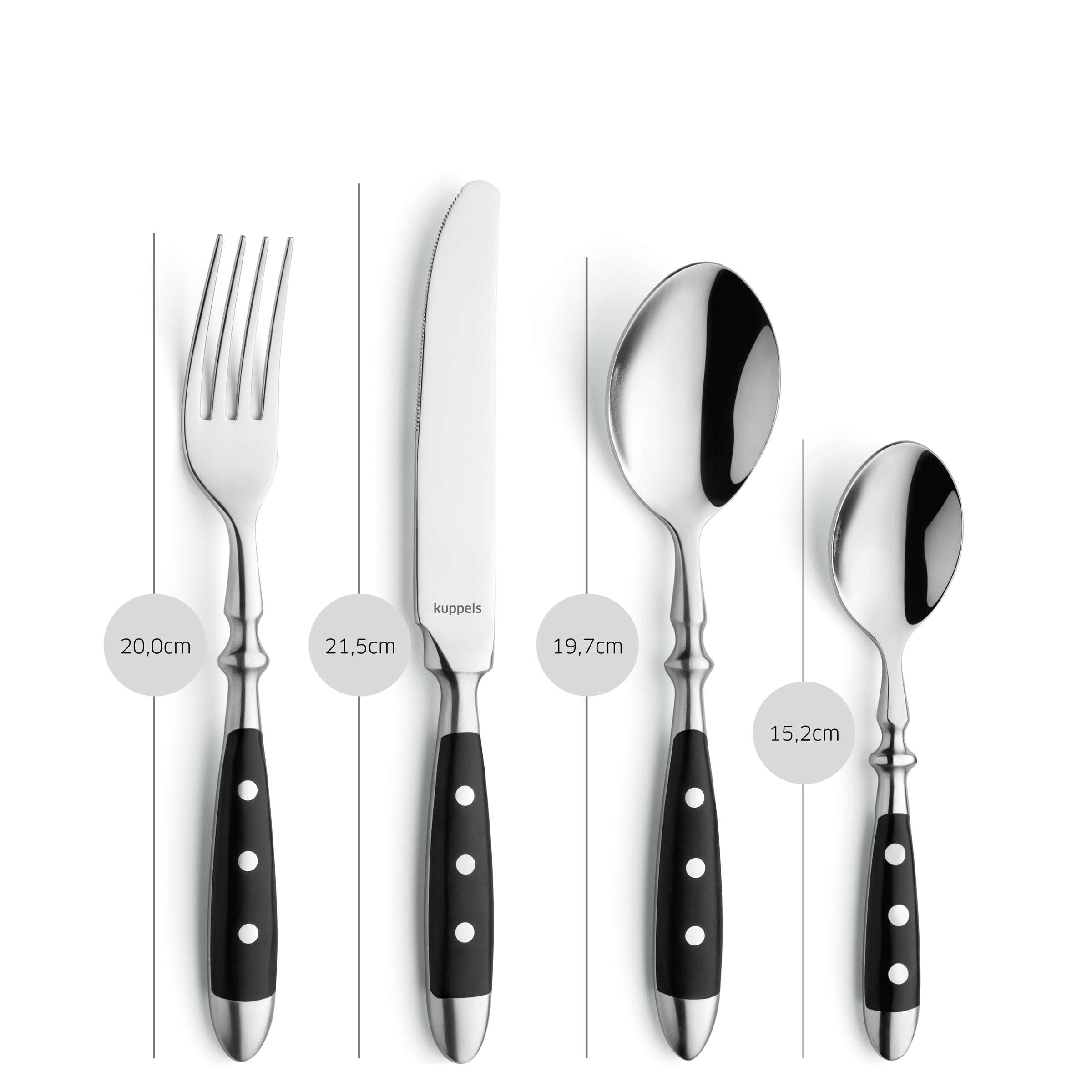 COUNTRY Besteckset 24-teilig schwarz