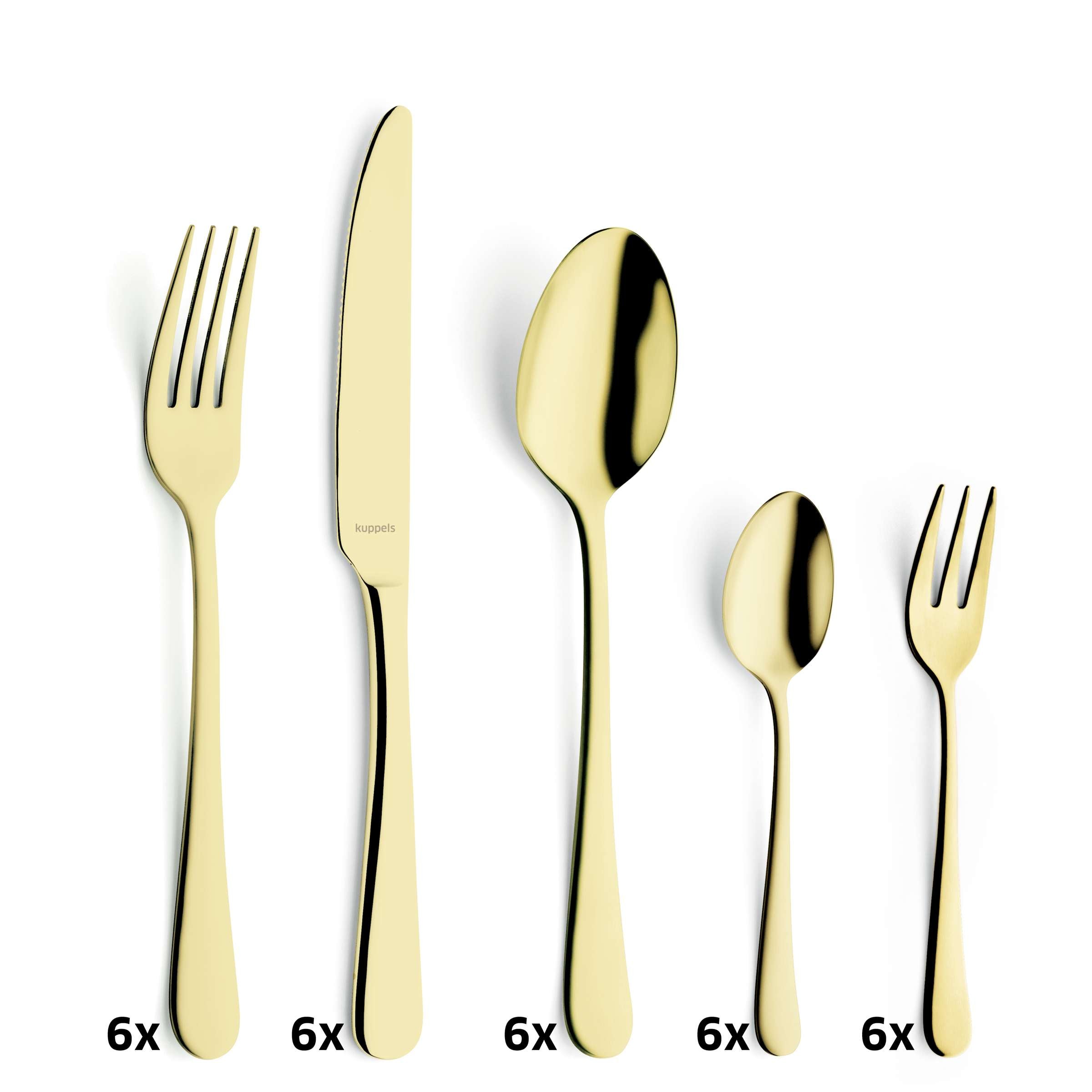 DELIA Besteckset 30-teilig PVD champagner