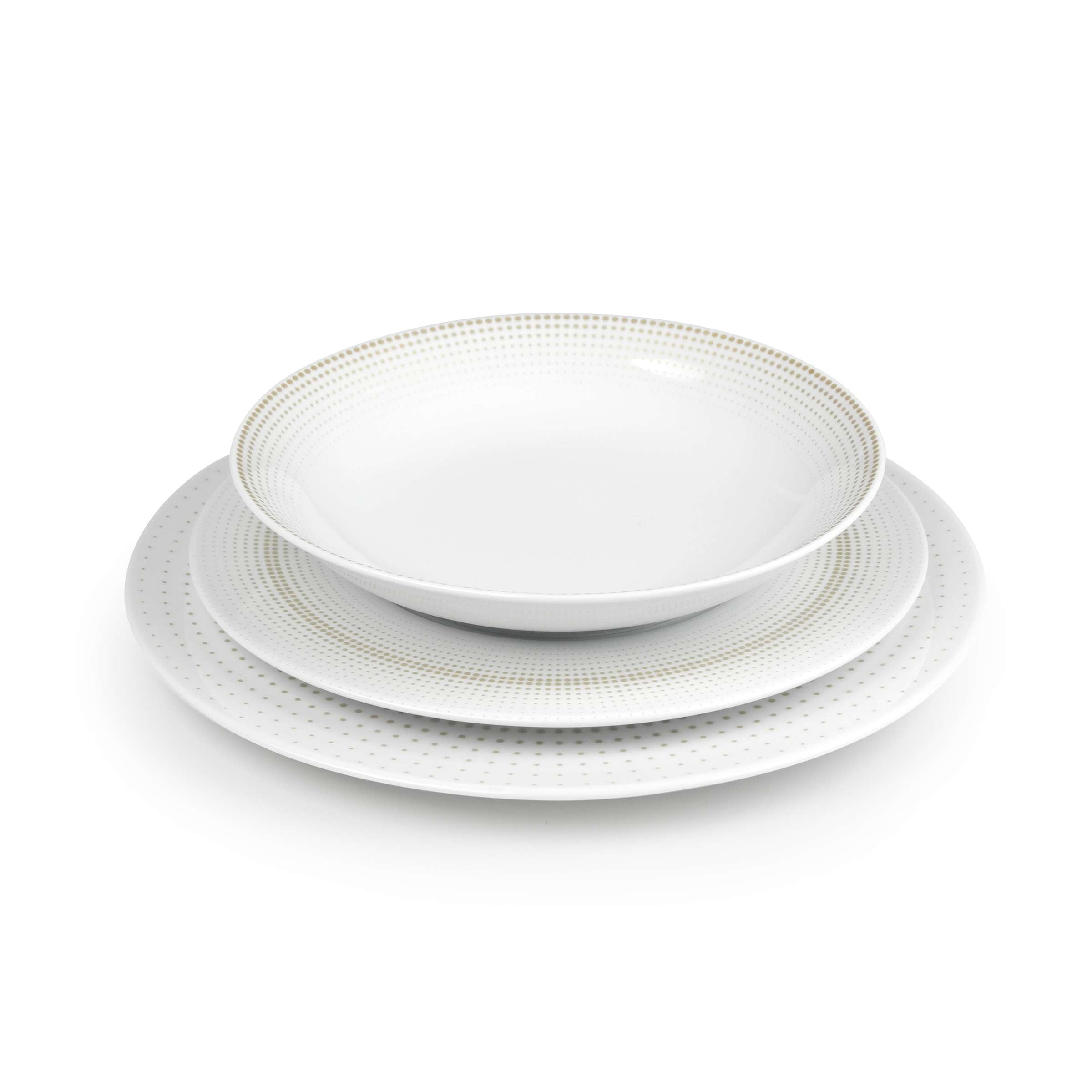 MOSAIC Geschirr Set weiß 18-teilig