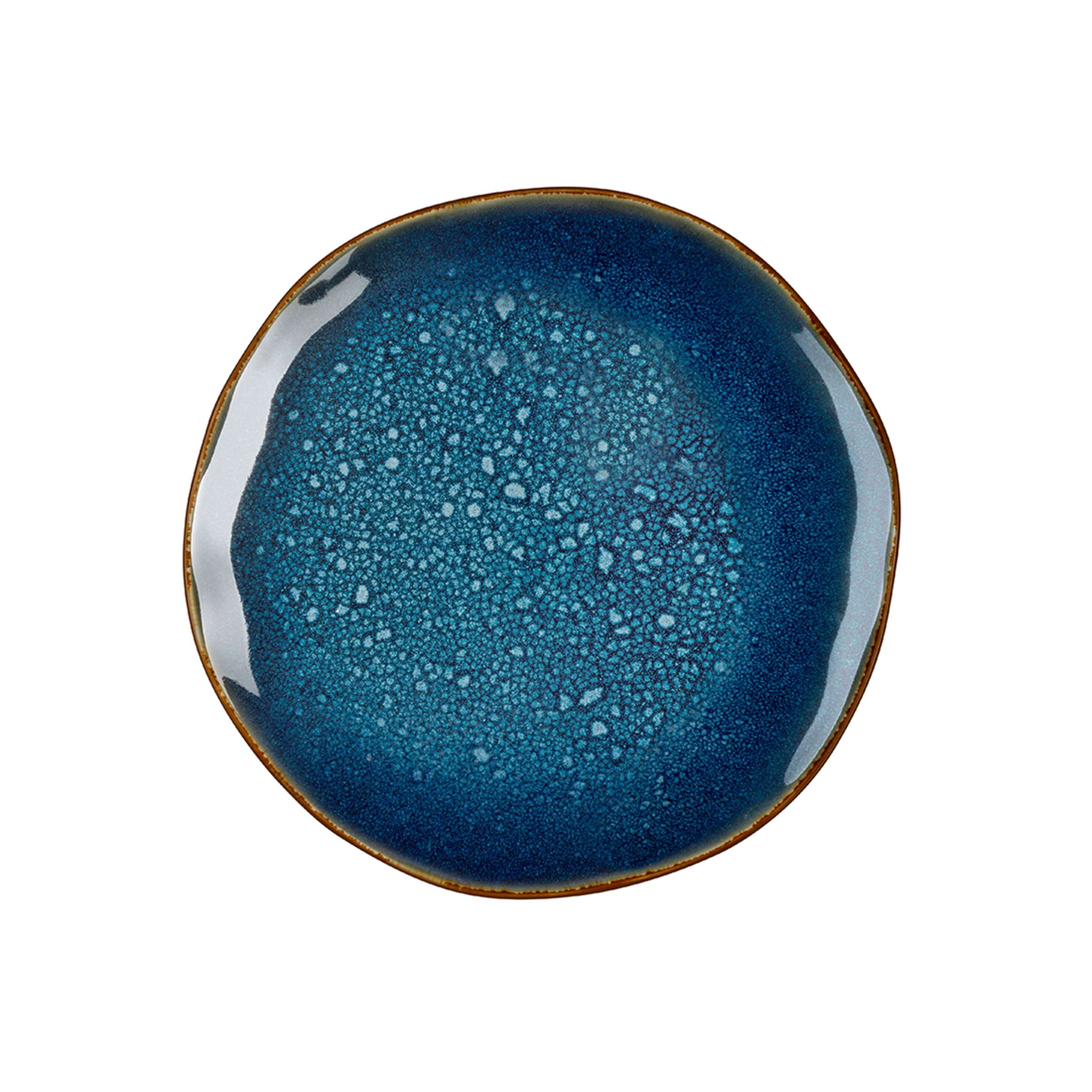 VERTIGO DENIM Dessertteller blau,braun