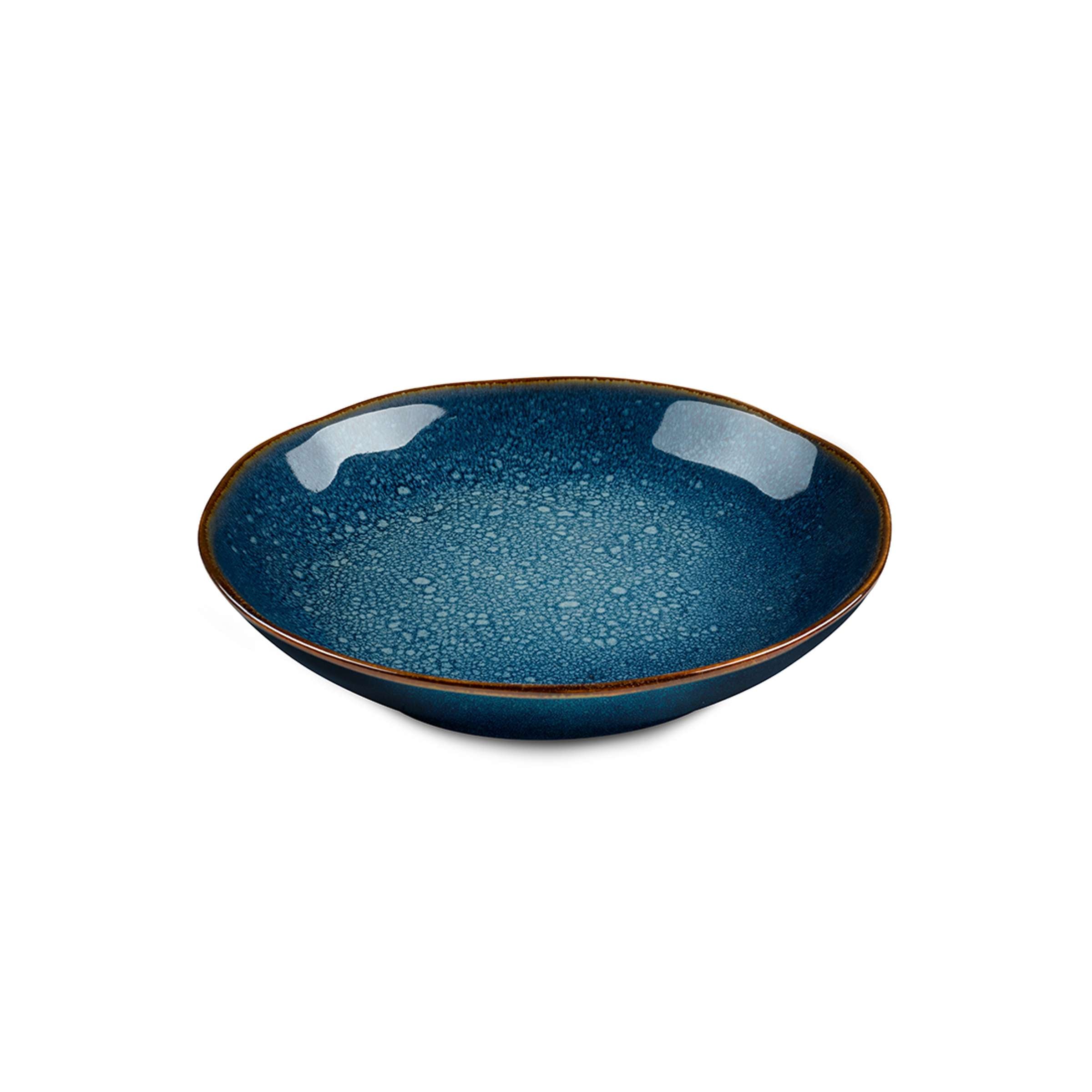 VERTIGO DENIM Salatteller blau,braun