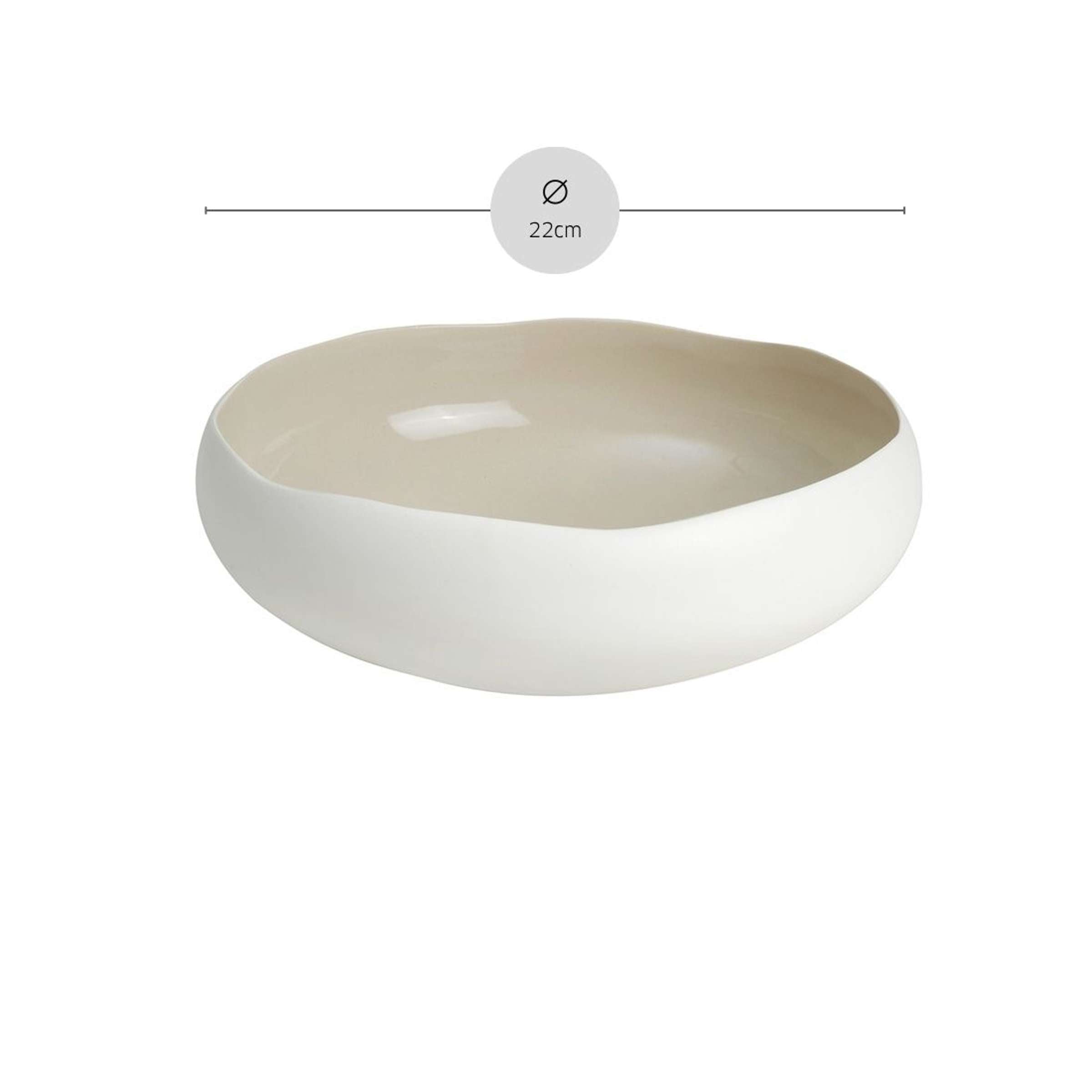 OSLO LINEN Schüssel klein weiß