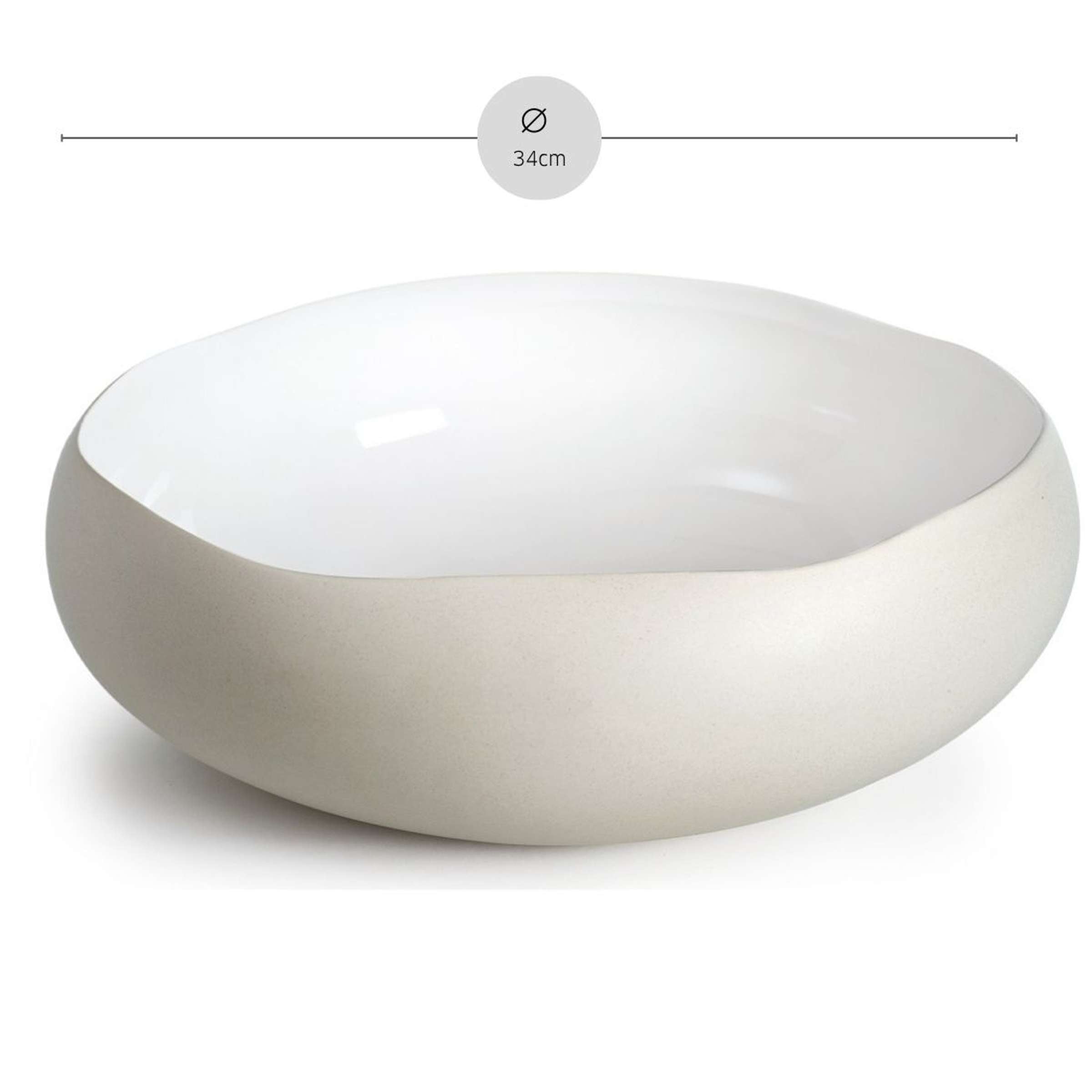 OSLO WHITE Schüssel groß weiß