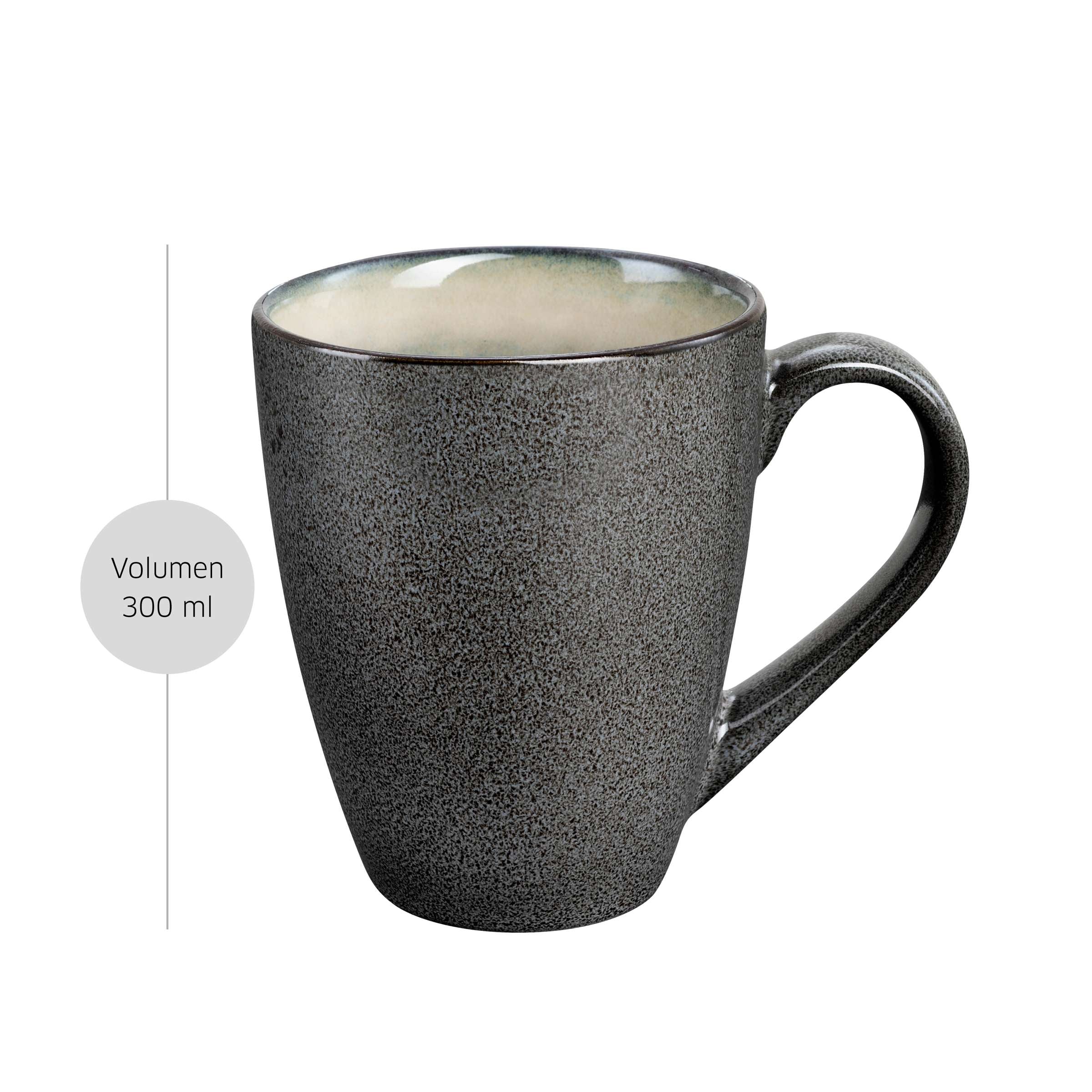 SHADOW NACRE Becher grau,weiß