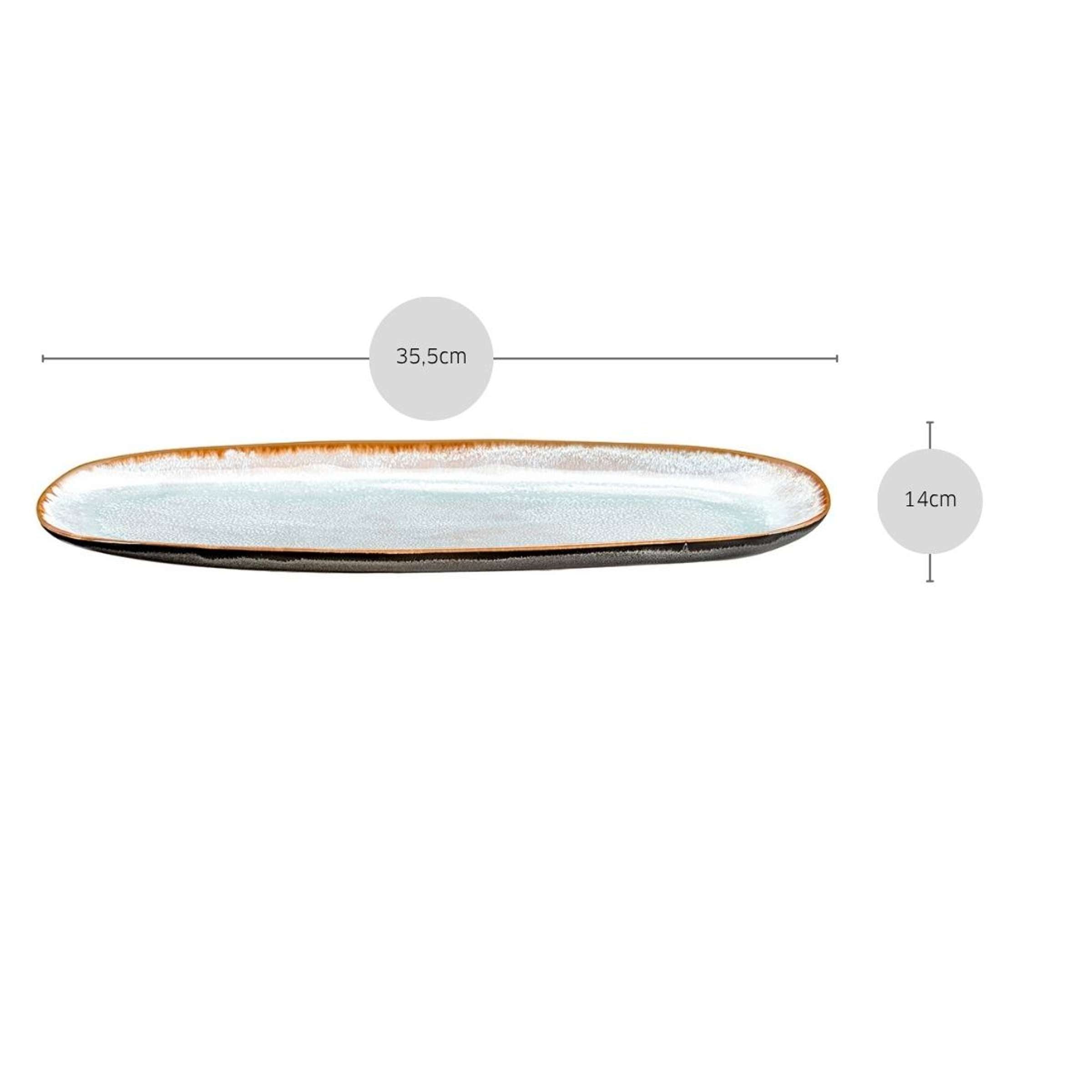 SHADOW AQUA Servierplatte blau,grau