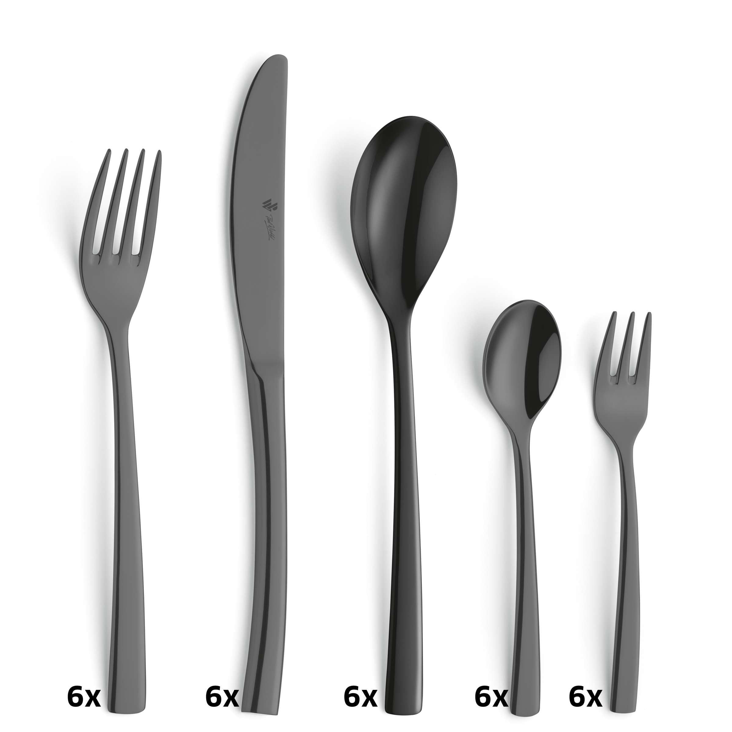 SWING Besteckset 30-teilig PVD schwarz