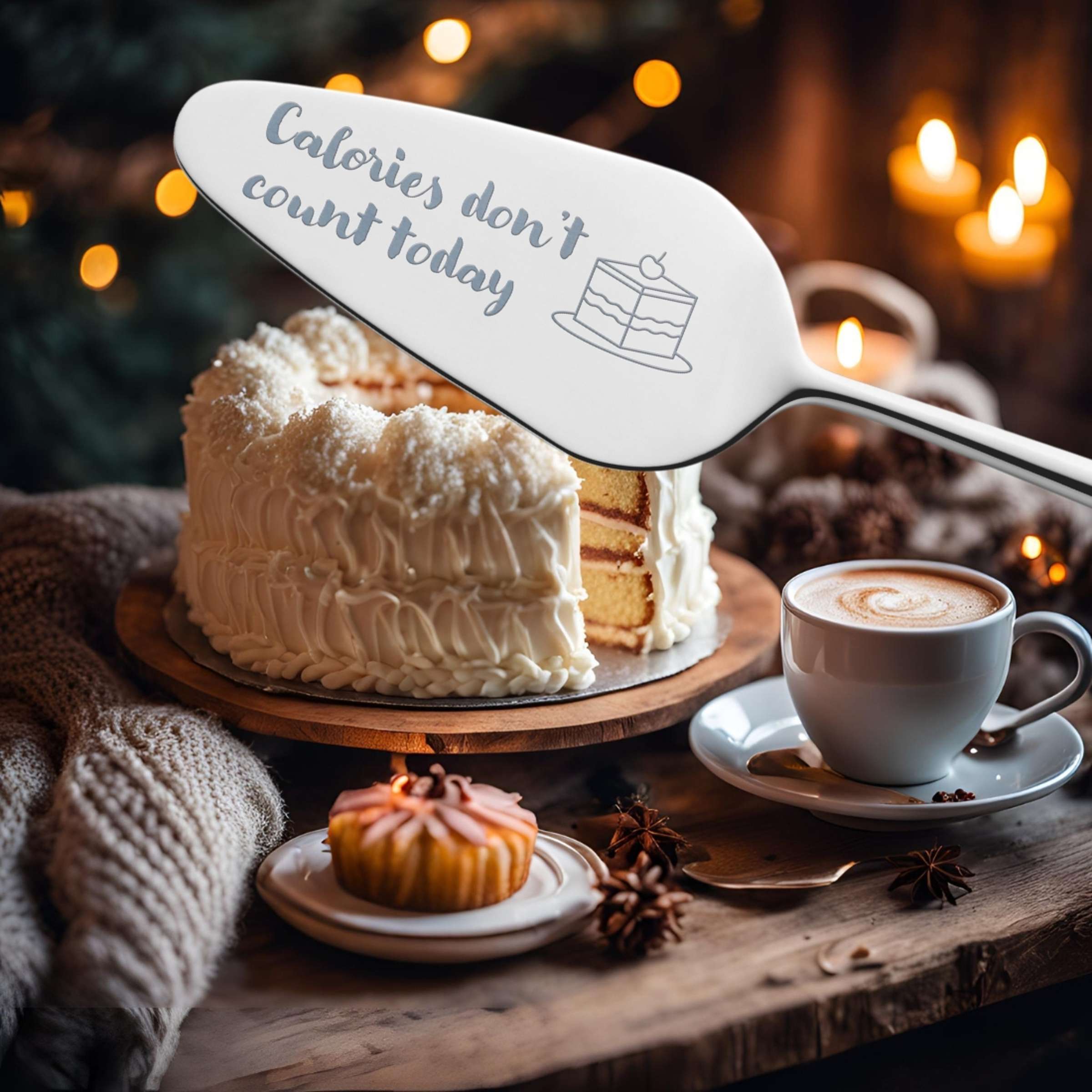 VIVENDI Tortenheber "Calories don't count today"