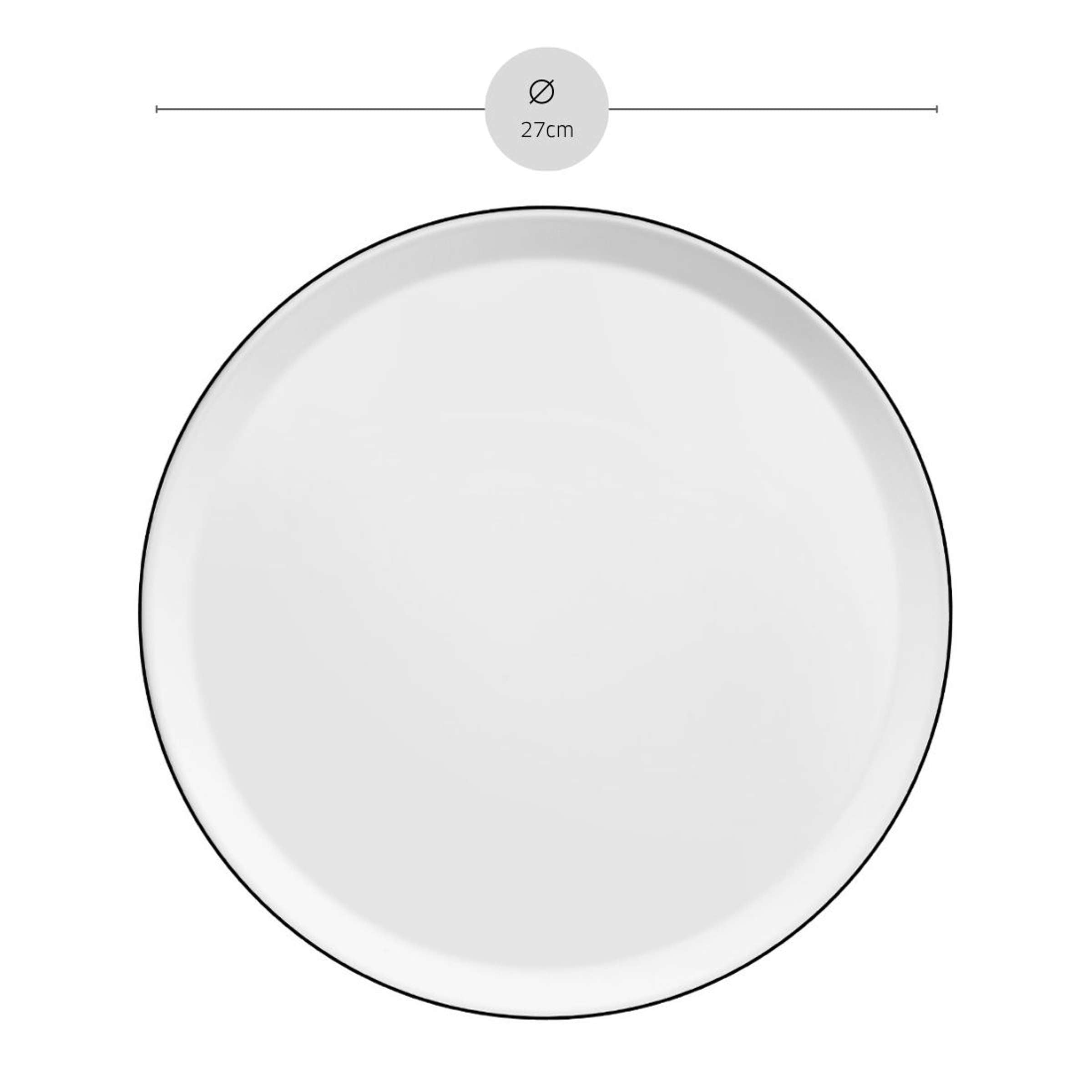 YAKA BLACK Speiseteller schwarz,weiß