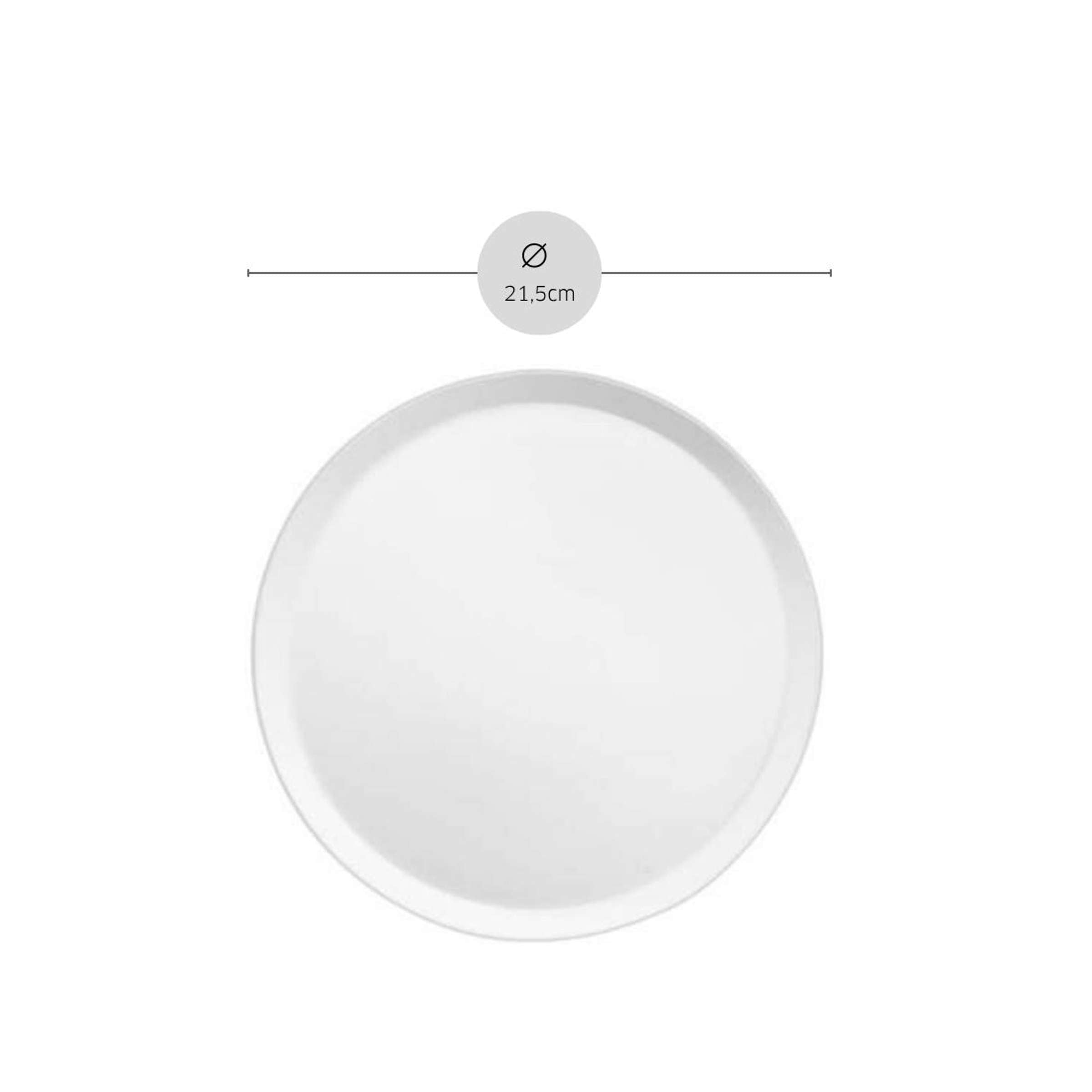 YAKA WHITE Dessertteller weiß