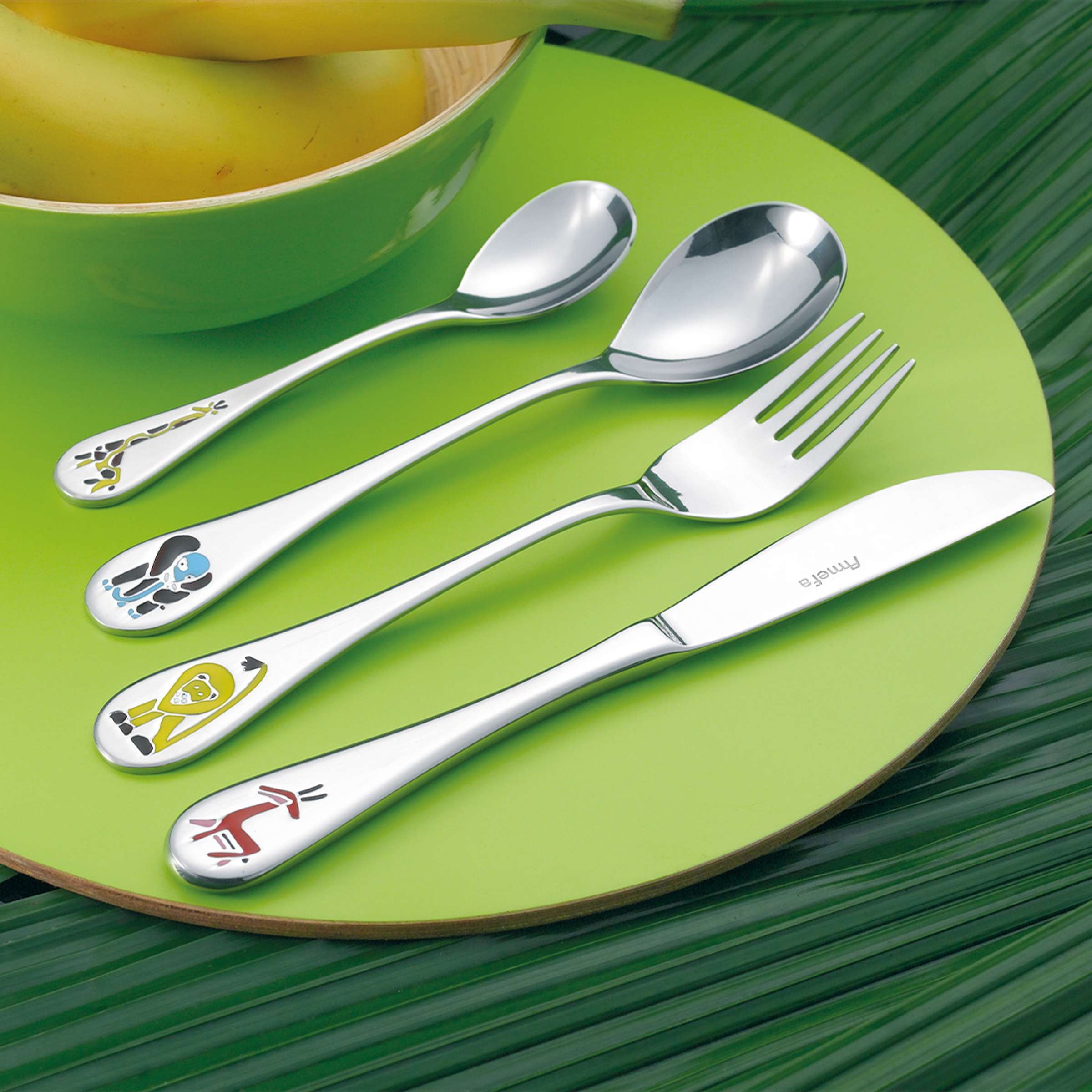 SAFARI Kinderbesteck Set 4-teilig