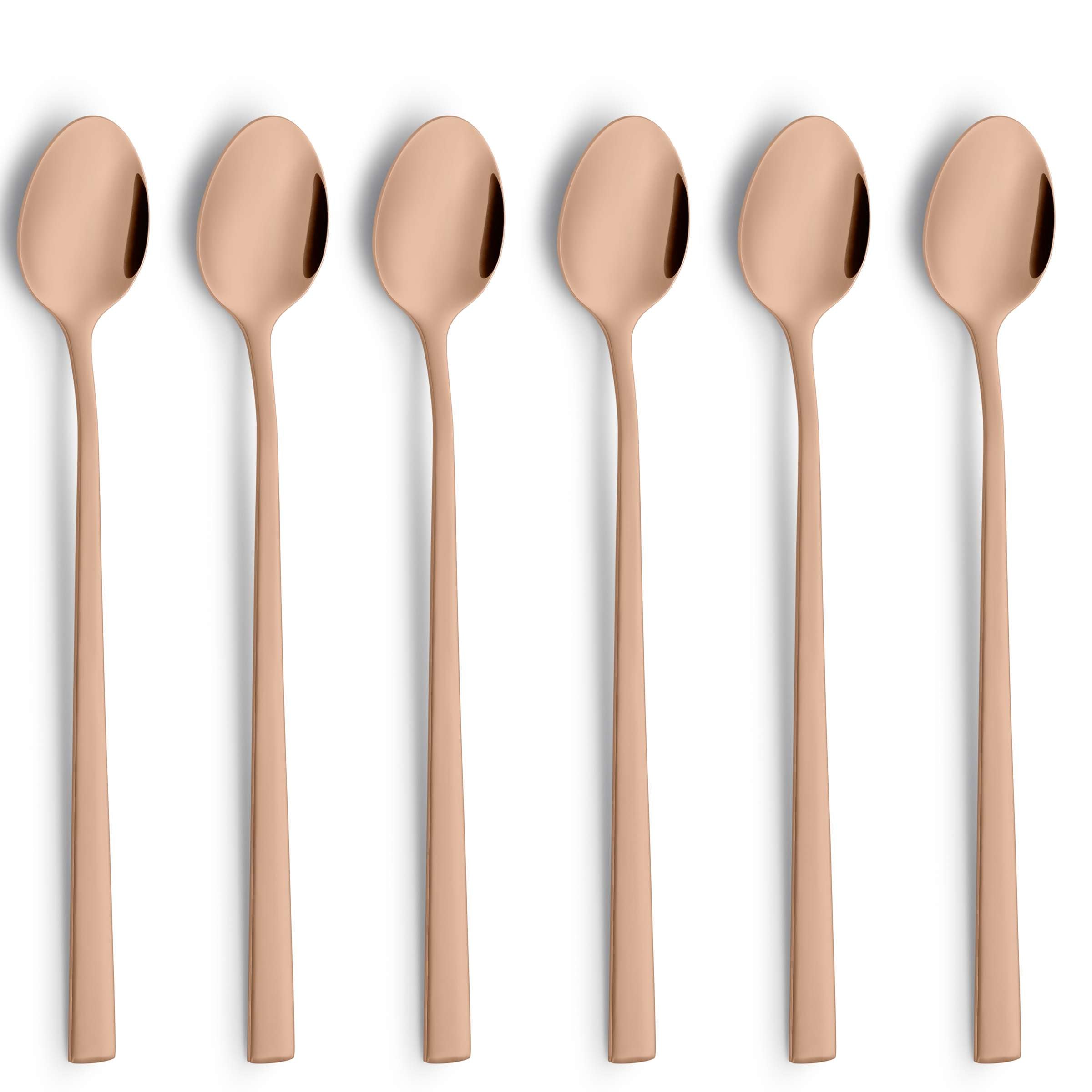 VISTA Longdrink-/Latte Macchiato Löffel Set 6-teilig PVD kupfer
