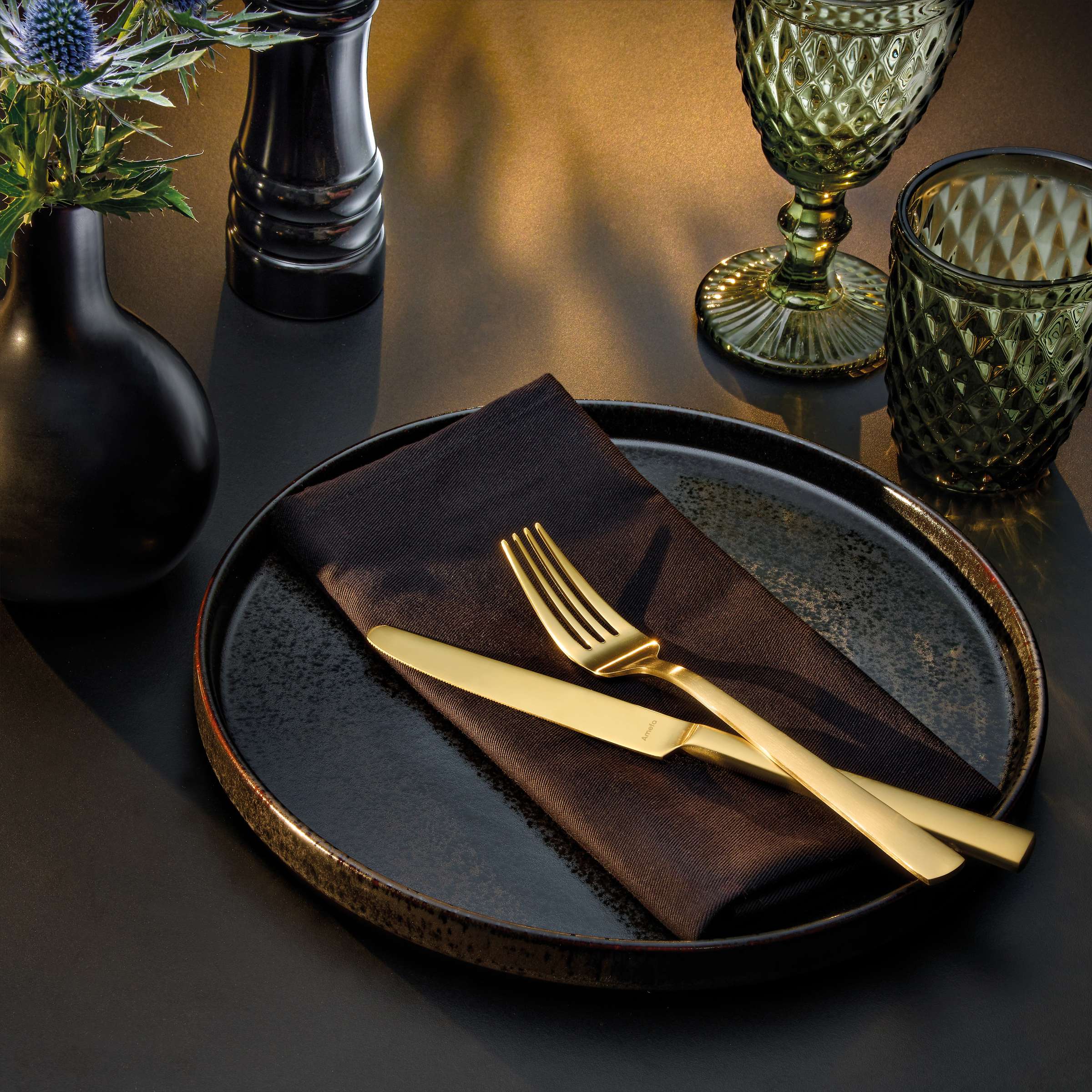 VENTURA Besteckset 24-teilig PVD gold