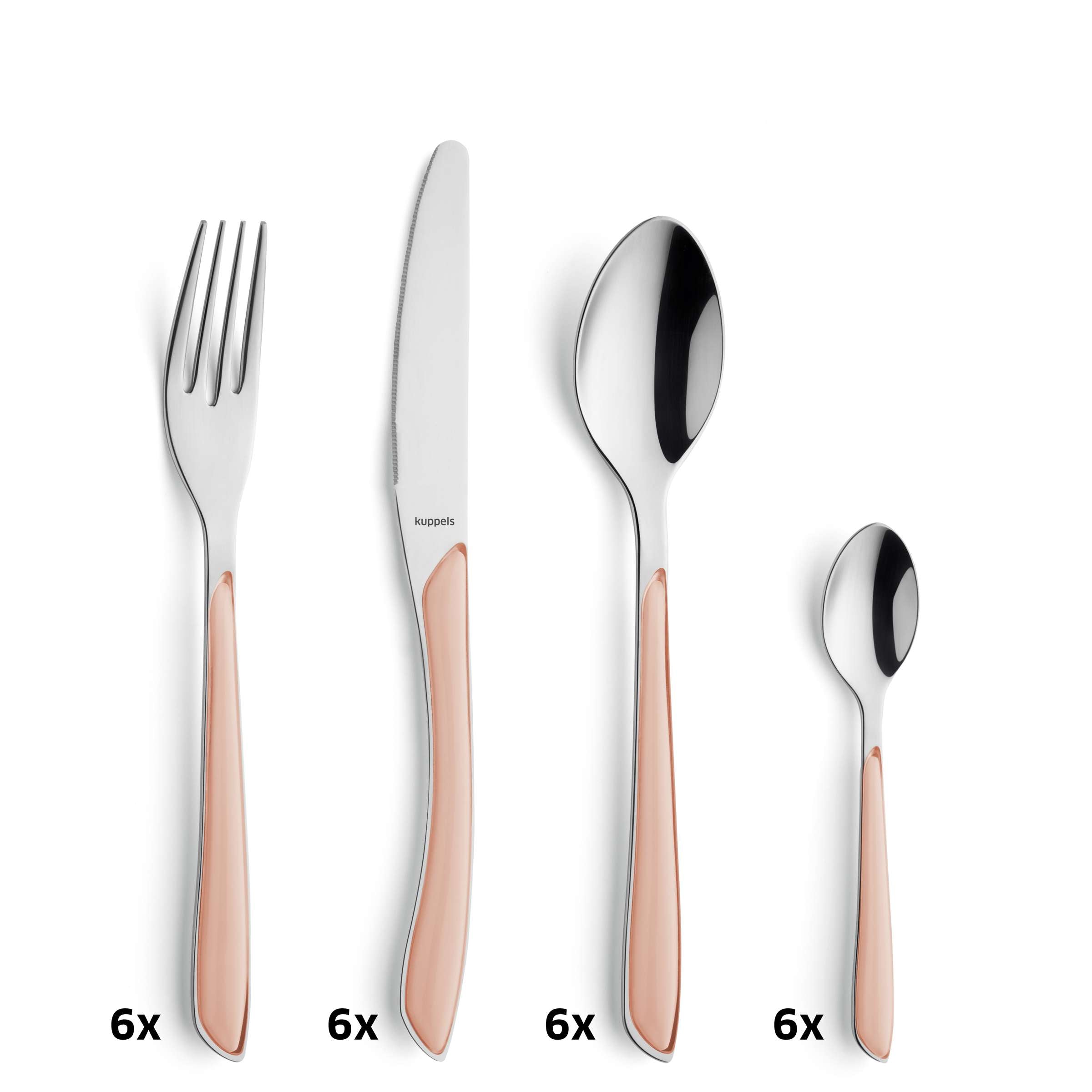 PRISMA Besteckset 24-teilig apricot