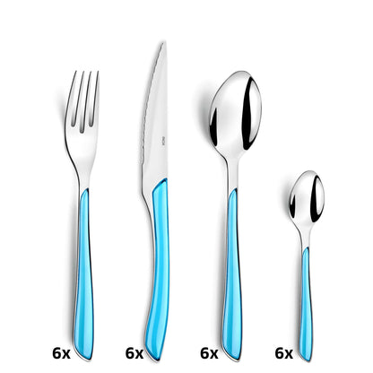ECLAT Besteckset 24-teilig türkis