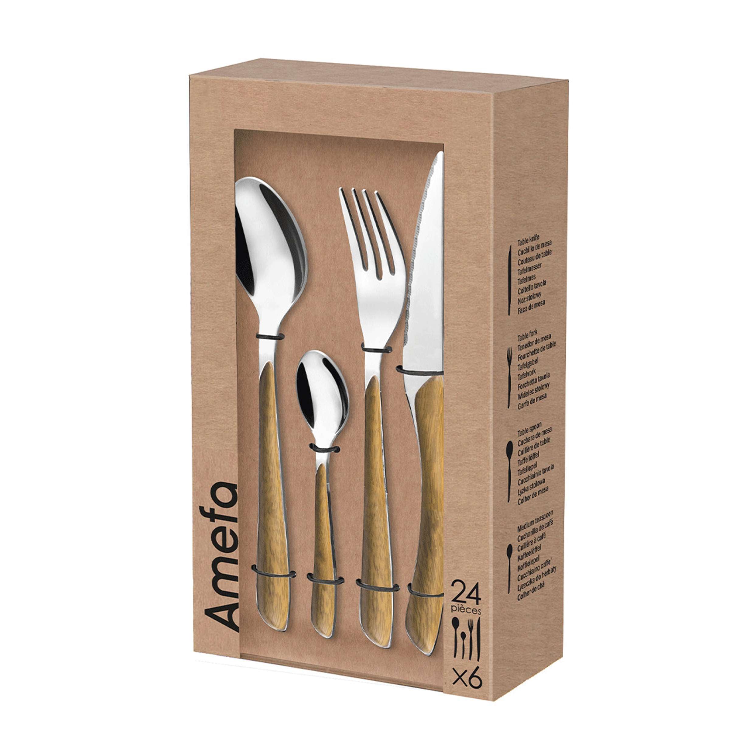 ECLAT NATURE Besteckset 24-teilig holz