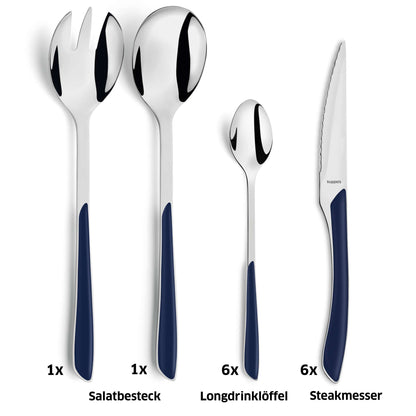 PRISMA Besteckset 44-teilig indigoblau