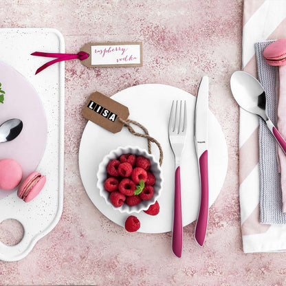 PRISMA Kuchengabel Set 6-teilig himbeerrot