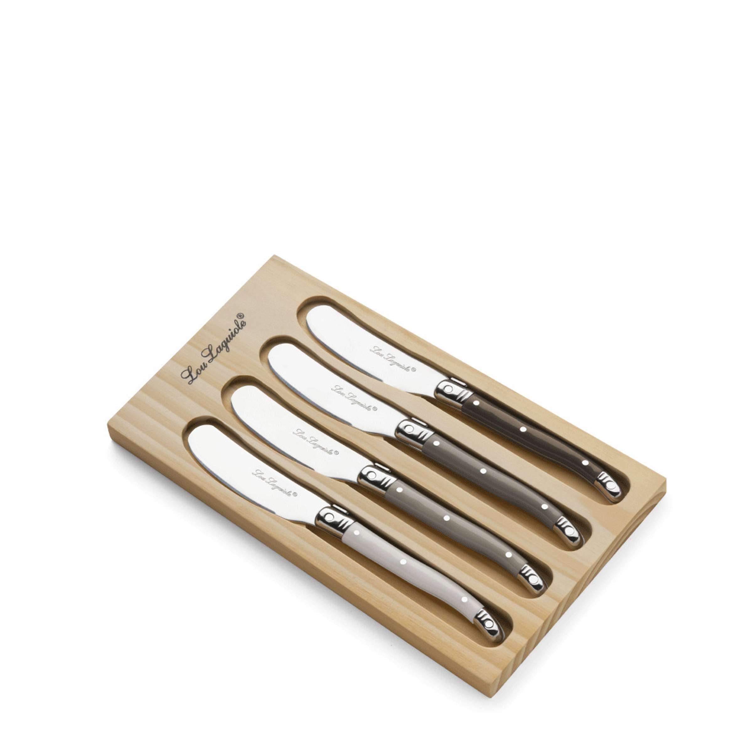 TRADITION Butterstreicher Set 4-teilig perle, pfeffer, taupe