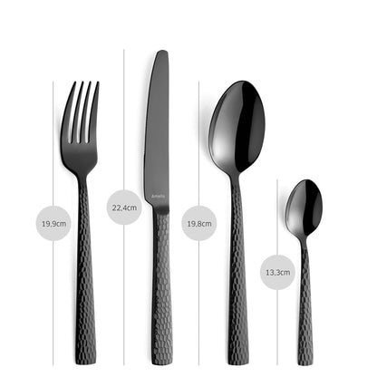 FELICITY Besteckset 24-teilig PVD schwarz