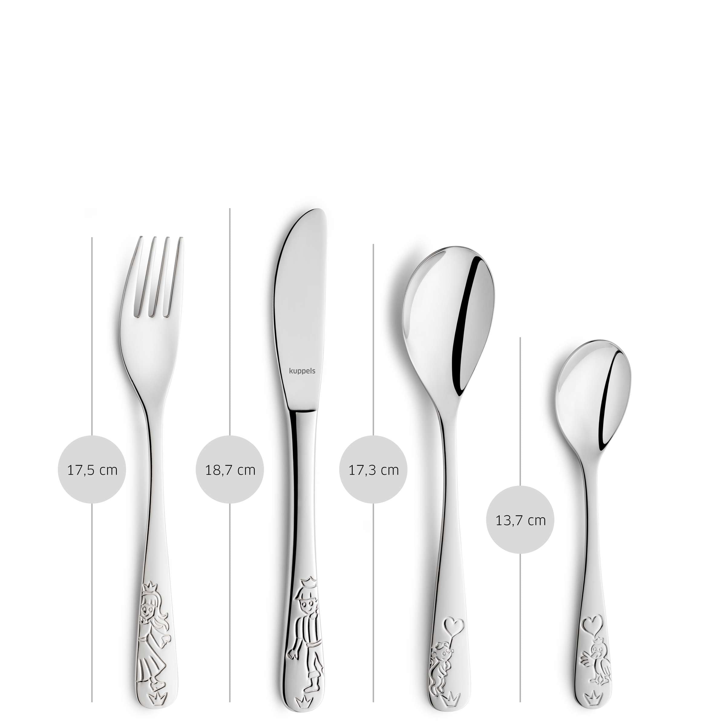 PRINZESSIN Kinderbesteck Set 4-teilig