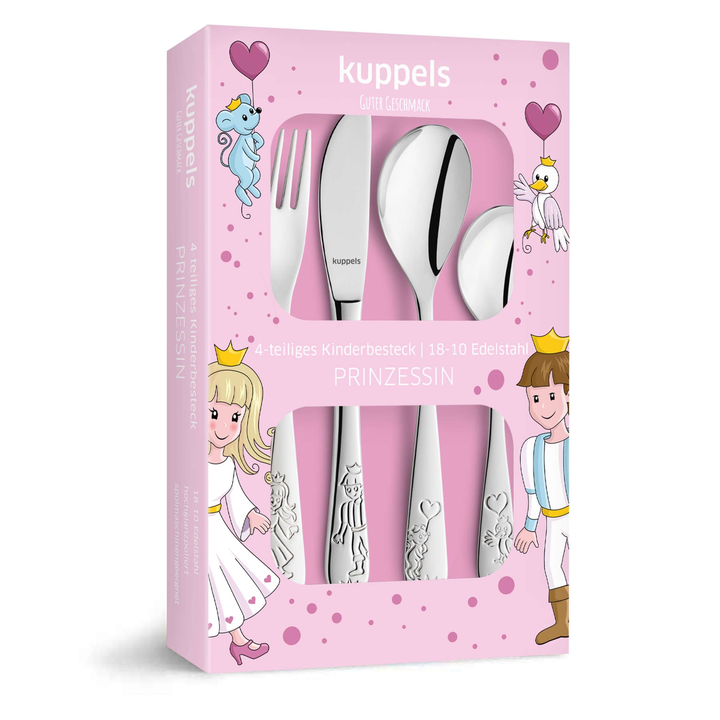 PRINZESSIN Kinderbesteck Set 4-teilig