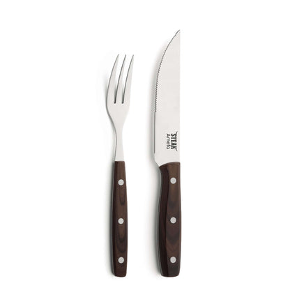 PORTERHOUSE Steakbesteck Set 4-teilig holz