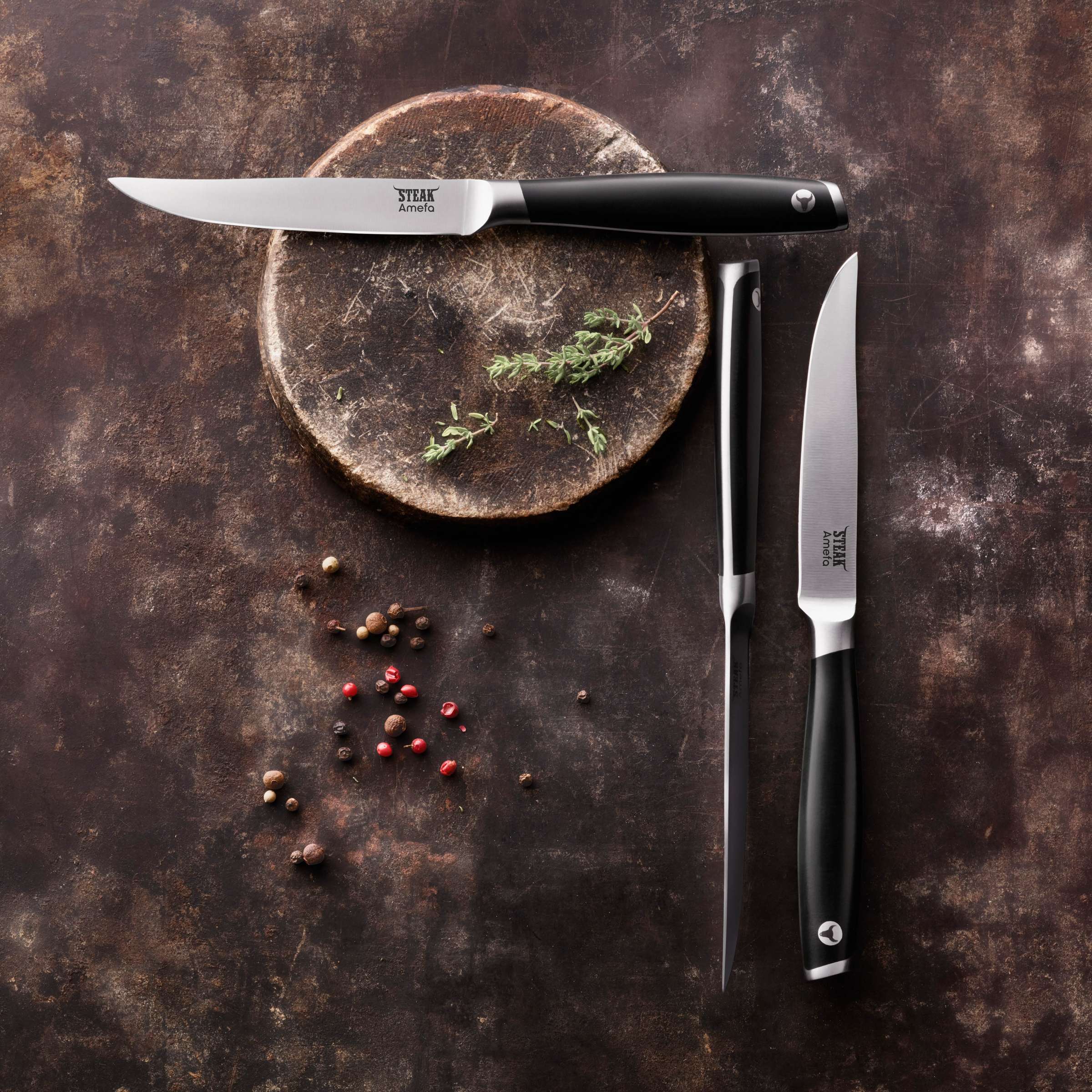 TENDERLOIN Steakmesser Set 2-teilig schwarz