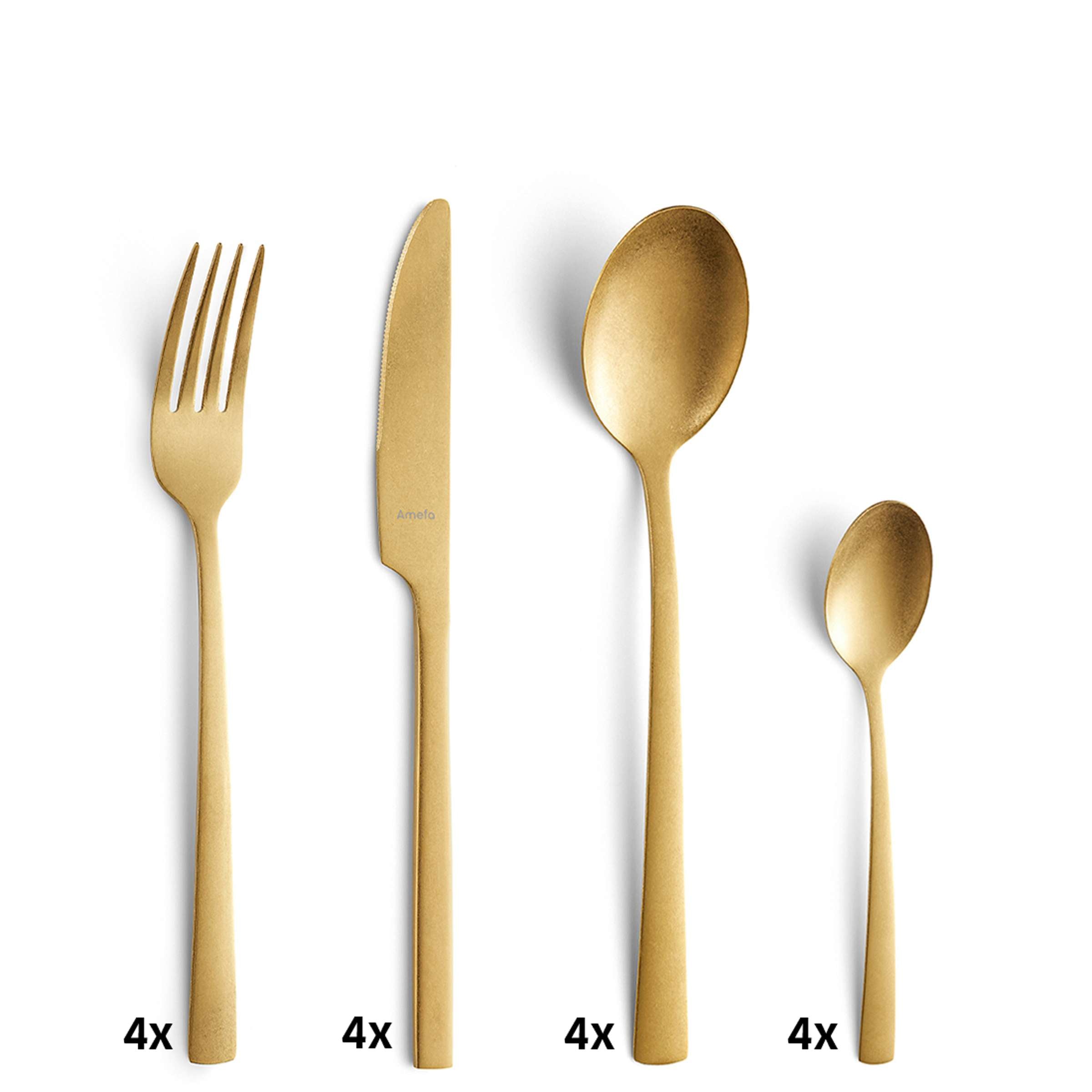 MANILLE Besteckset 16-teilig PVD gold