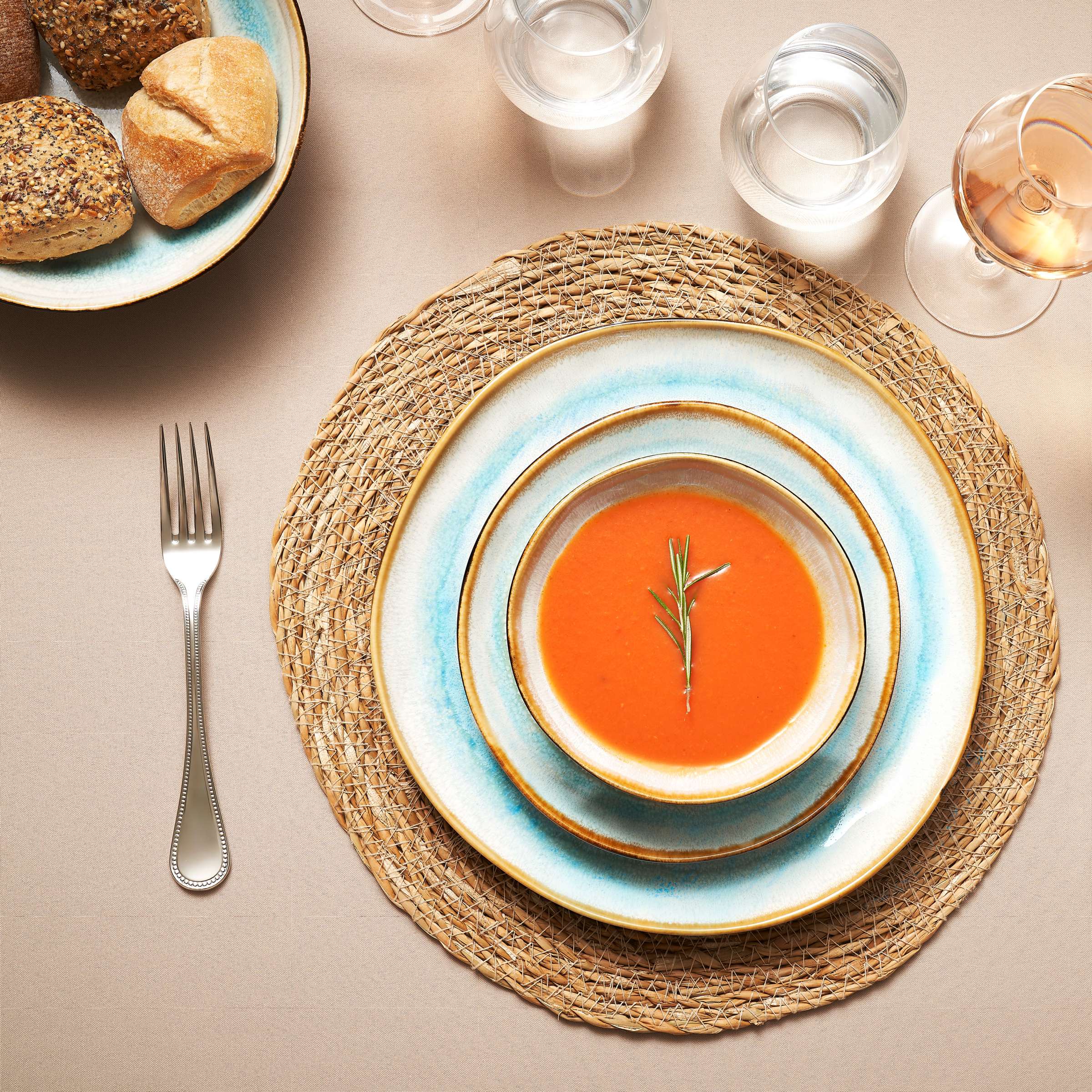 SHADOW AQUA Dessertteller blau,grau