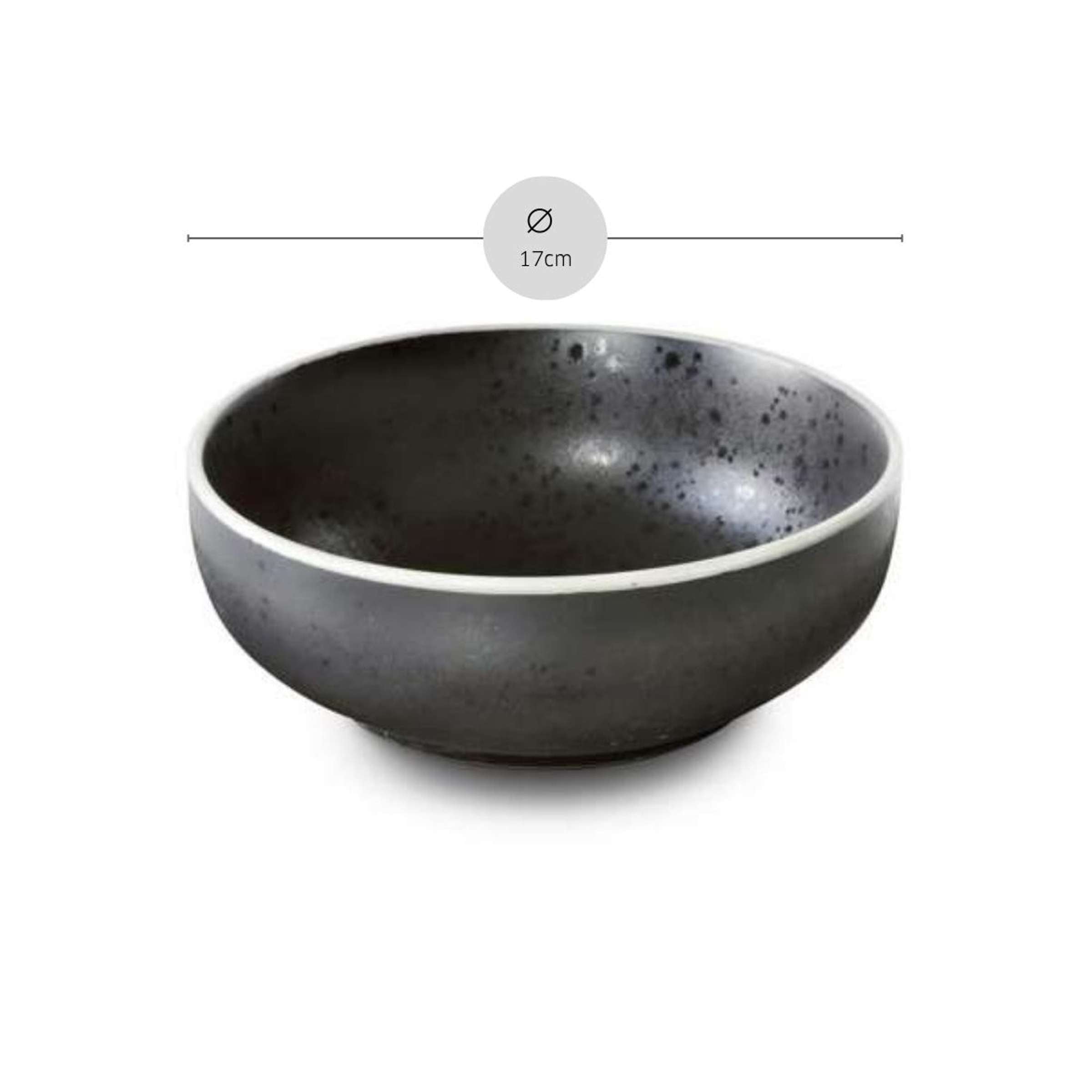 ASTER GRANITE Salatteller schwarz,weiß