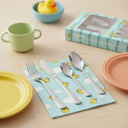 DUCKS Kinderbesteck Set 4-teilig