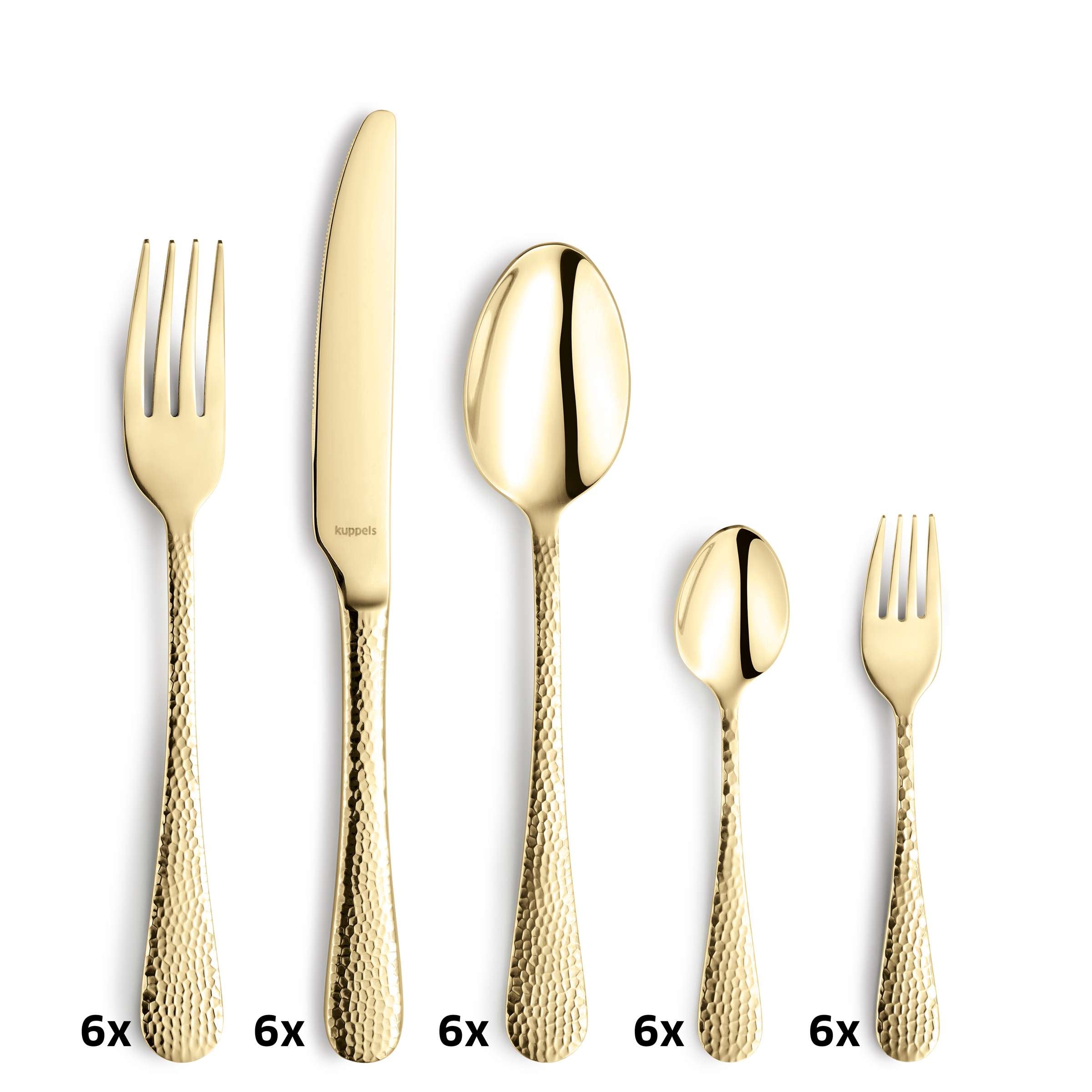 CRYSTAL Besteckset 30-teilig PVD champagner