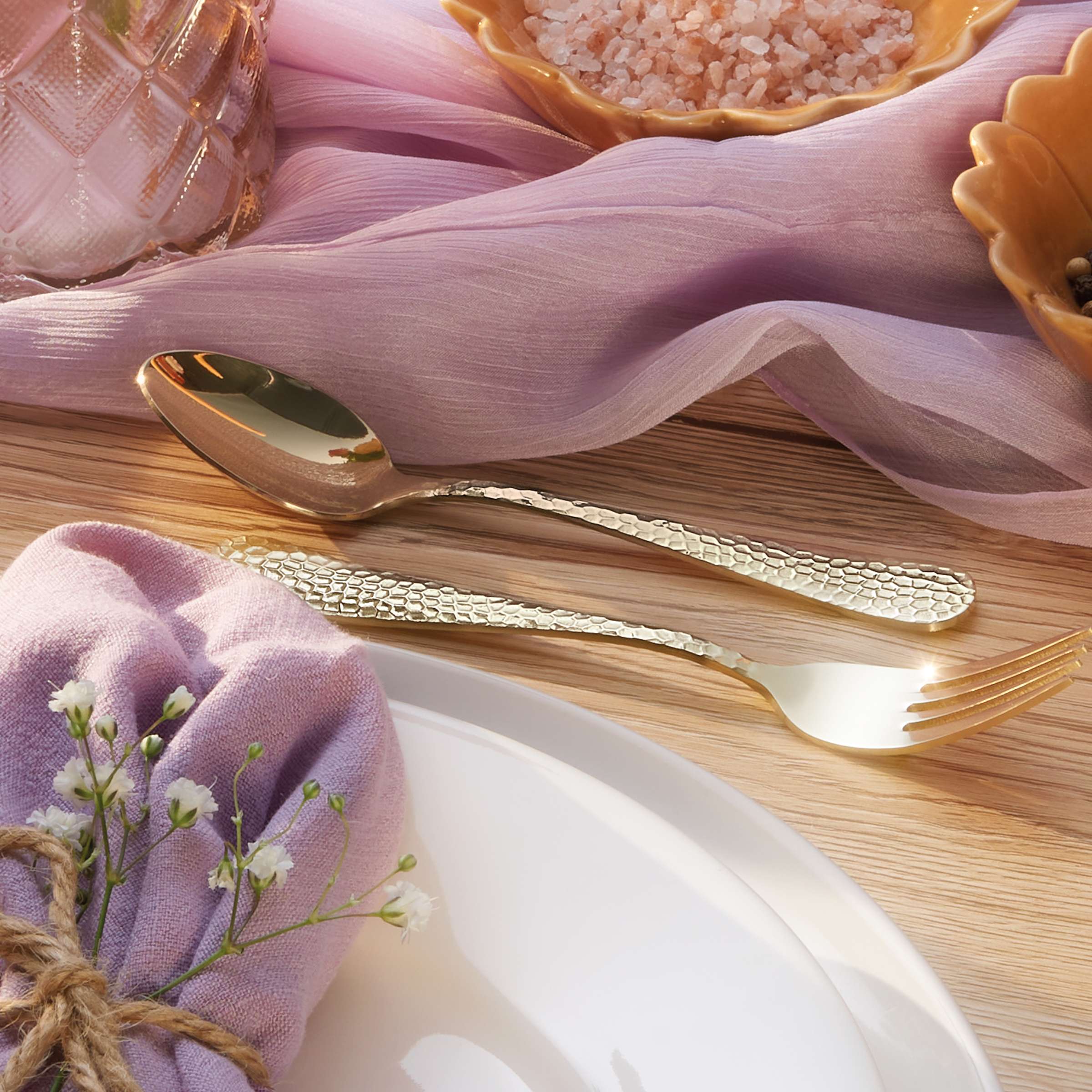 CRYSTAL Besteckset 30-teilig PVD champagner