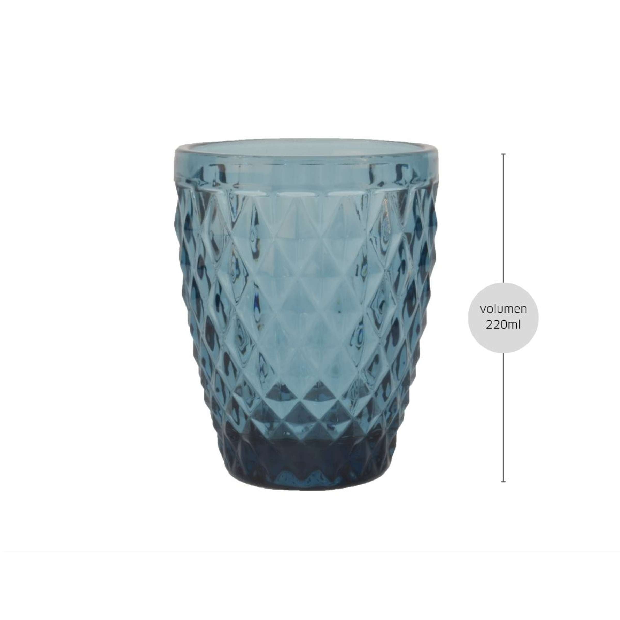 DIAMOND Trinkglas blau