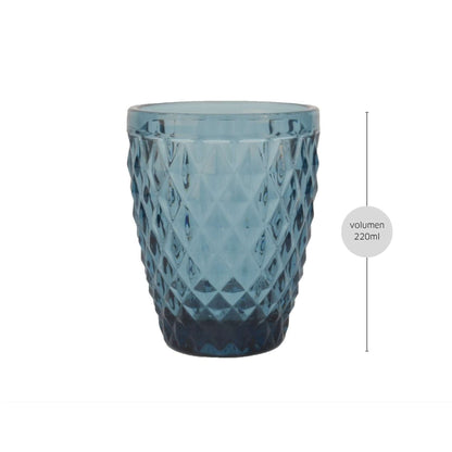 DIAMOND Trinkglas blau