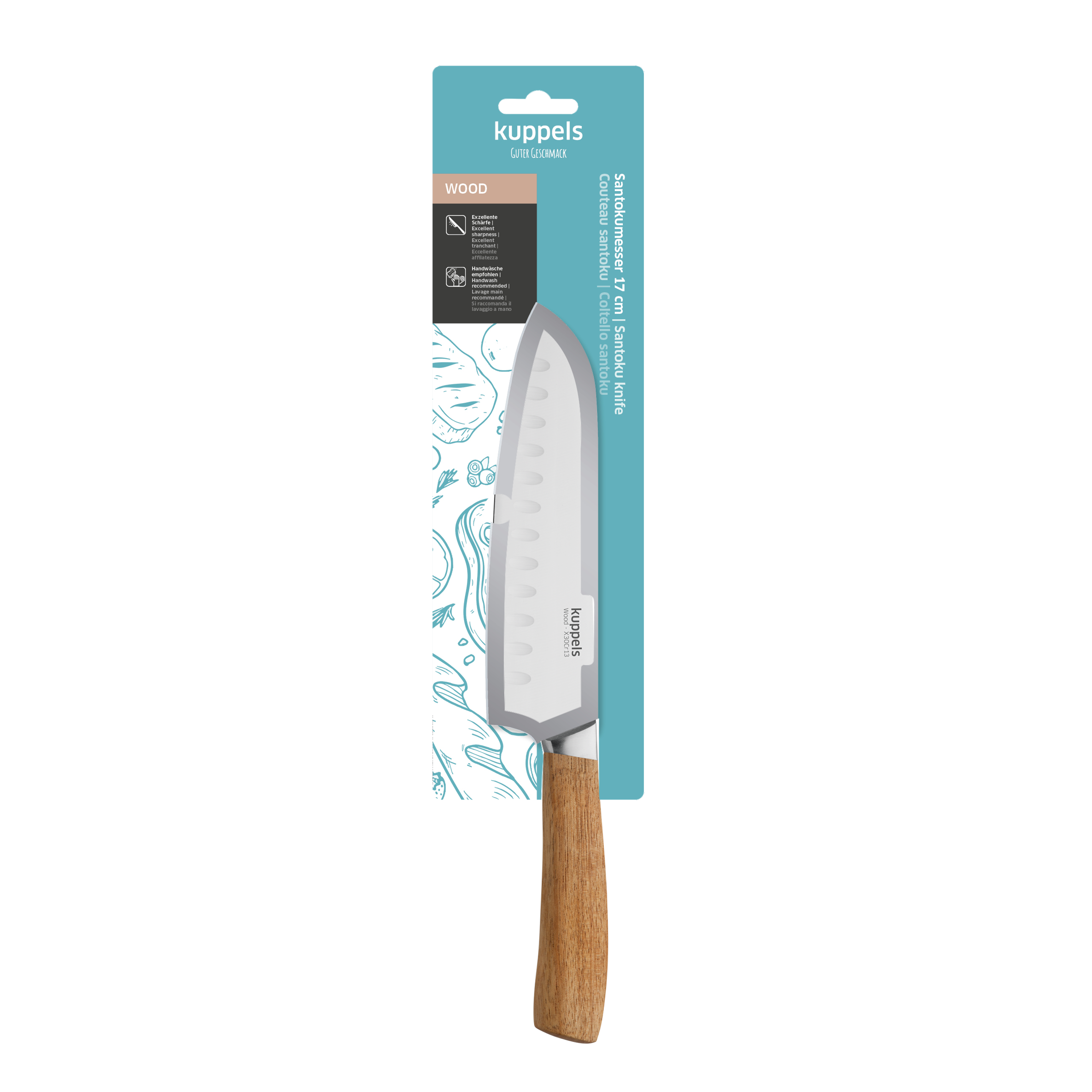 WOOD Santokumesser 7"