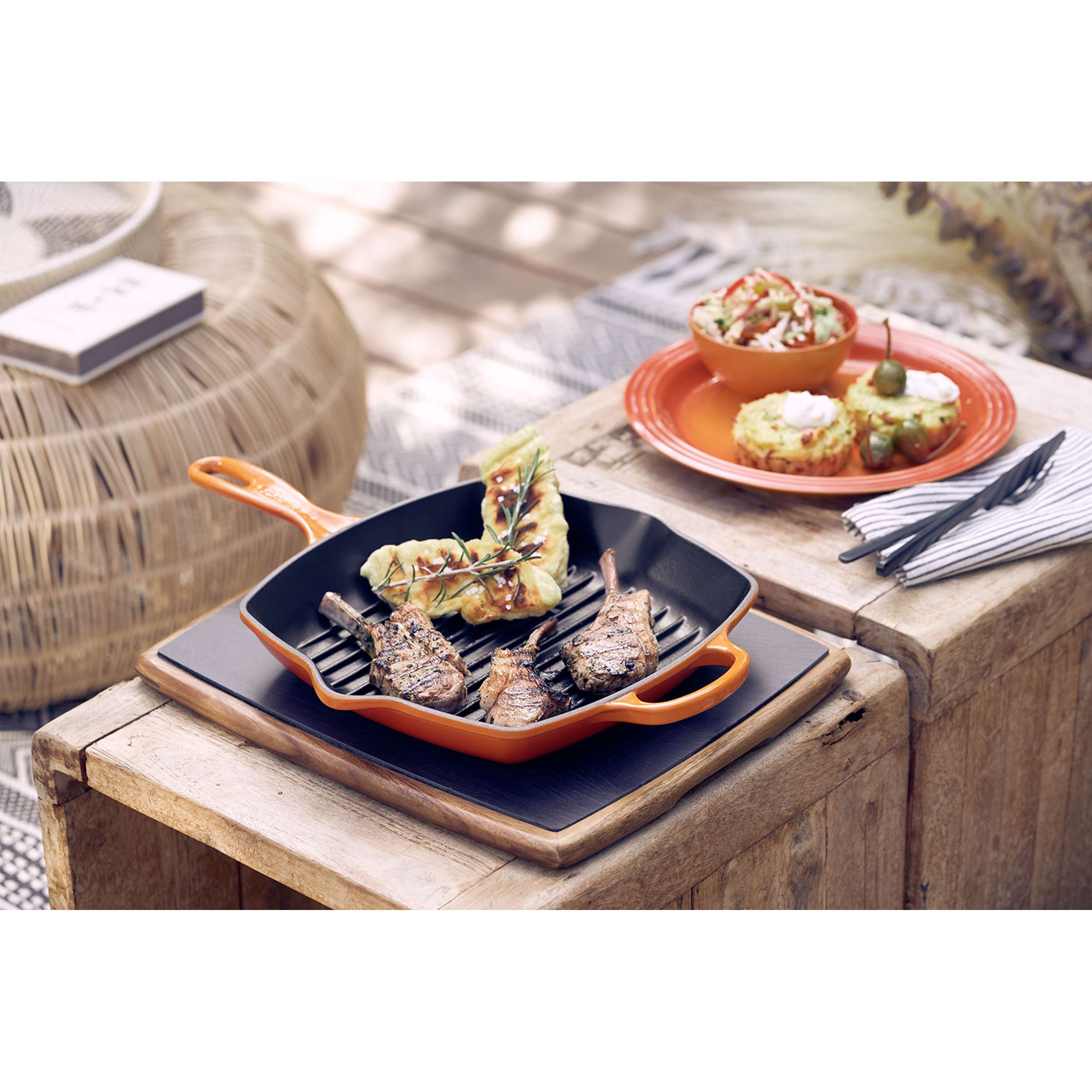 Grill Pfanne 26 cm, quadratisch