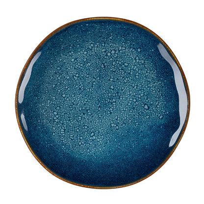 VERTIGO DENIM Speiseteller blau,braun