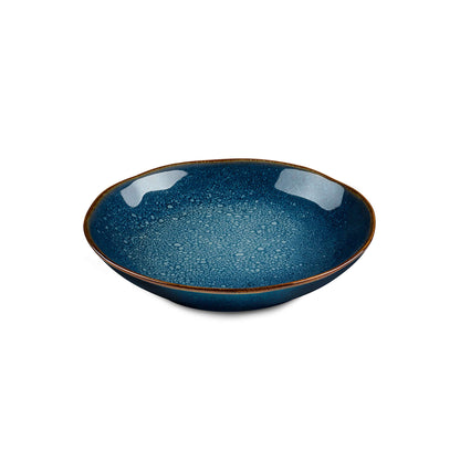 VERTIGO DENIM Salatteller blau,braun