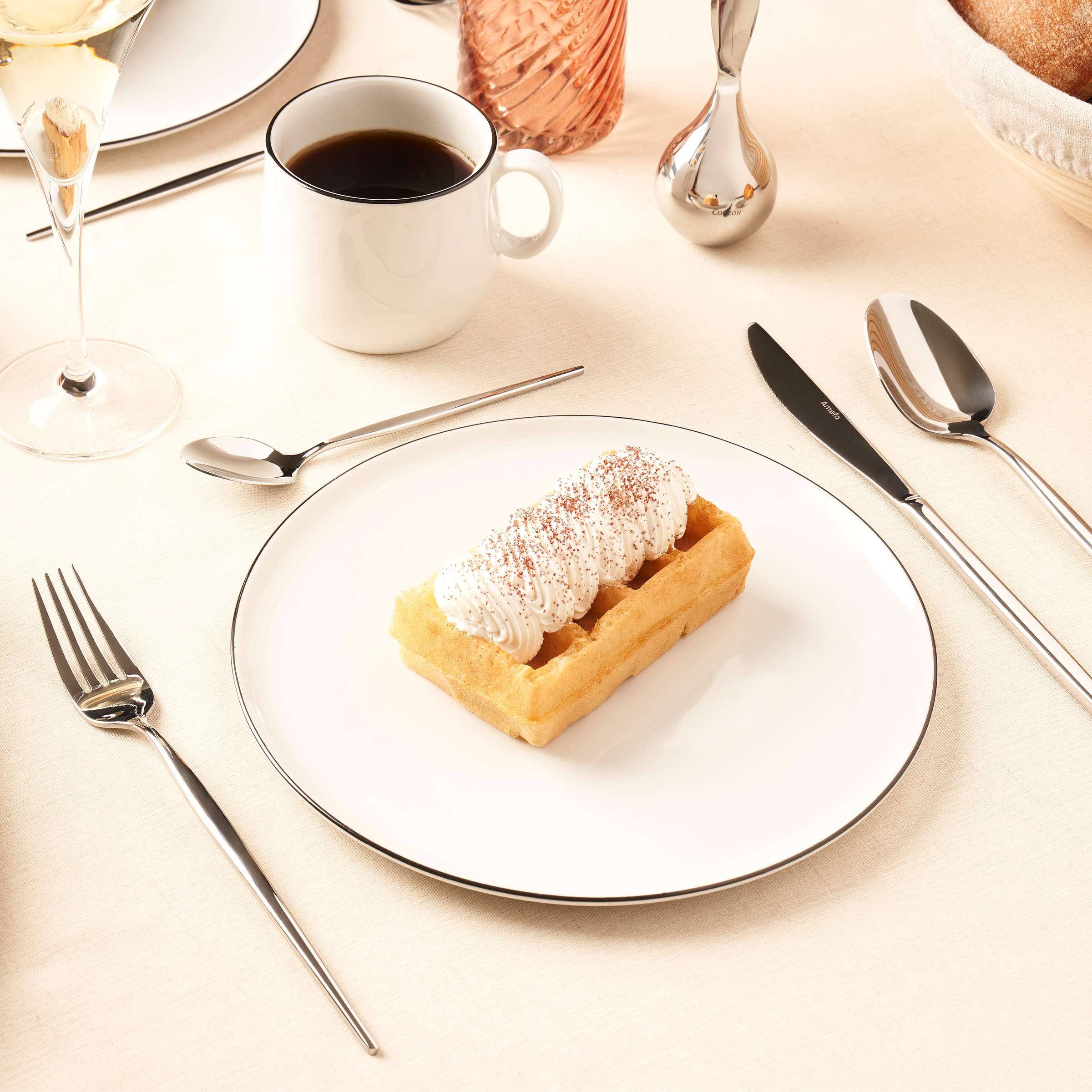 YAKA BLACK Speiseteller schwarz,weiß