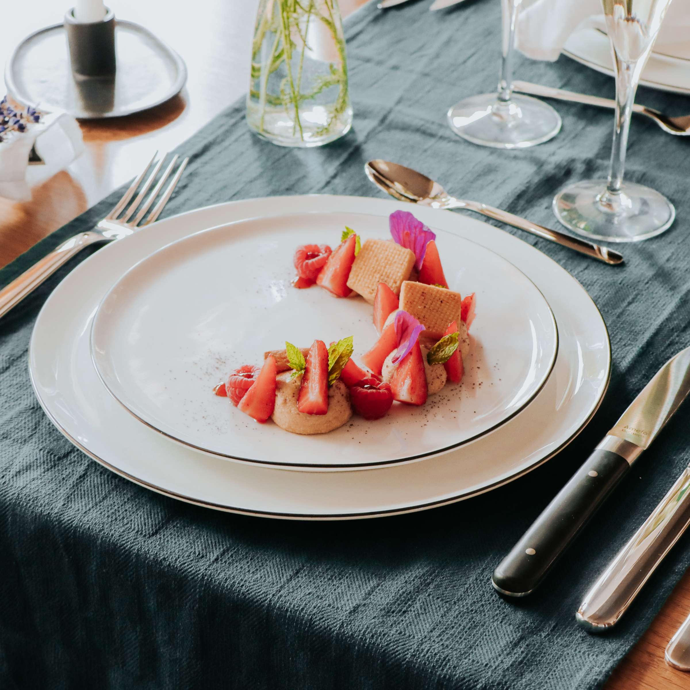 YAKA BLACK Dessertteller schwarz,weiß